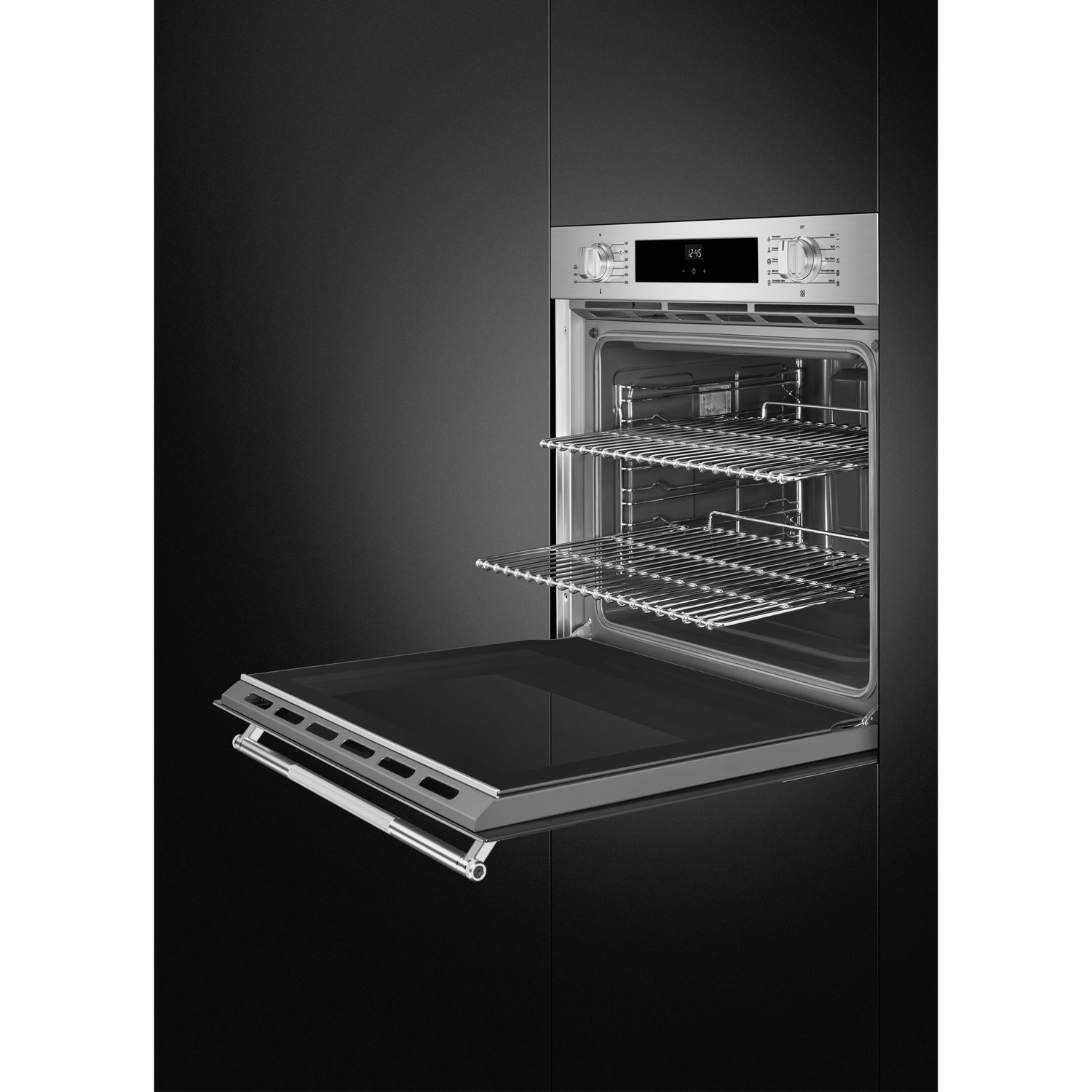 Four mural électrique combiné à convection véritable 3,92 pi³ 29 po de Smeg - Acier inoxydable