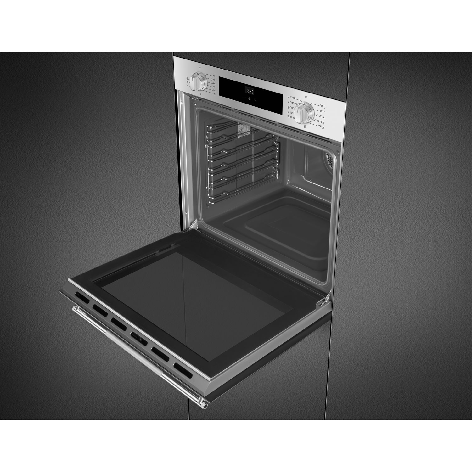 Four mural électrique combiné à convection véritable 3,92 pi³ 29 po de Smeg - Acier inoxydable