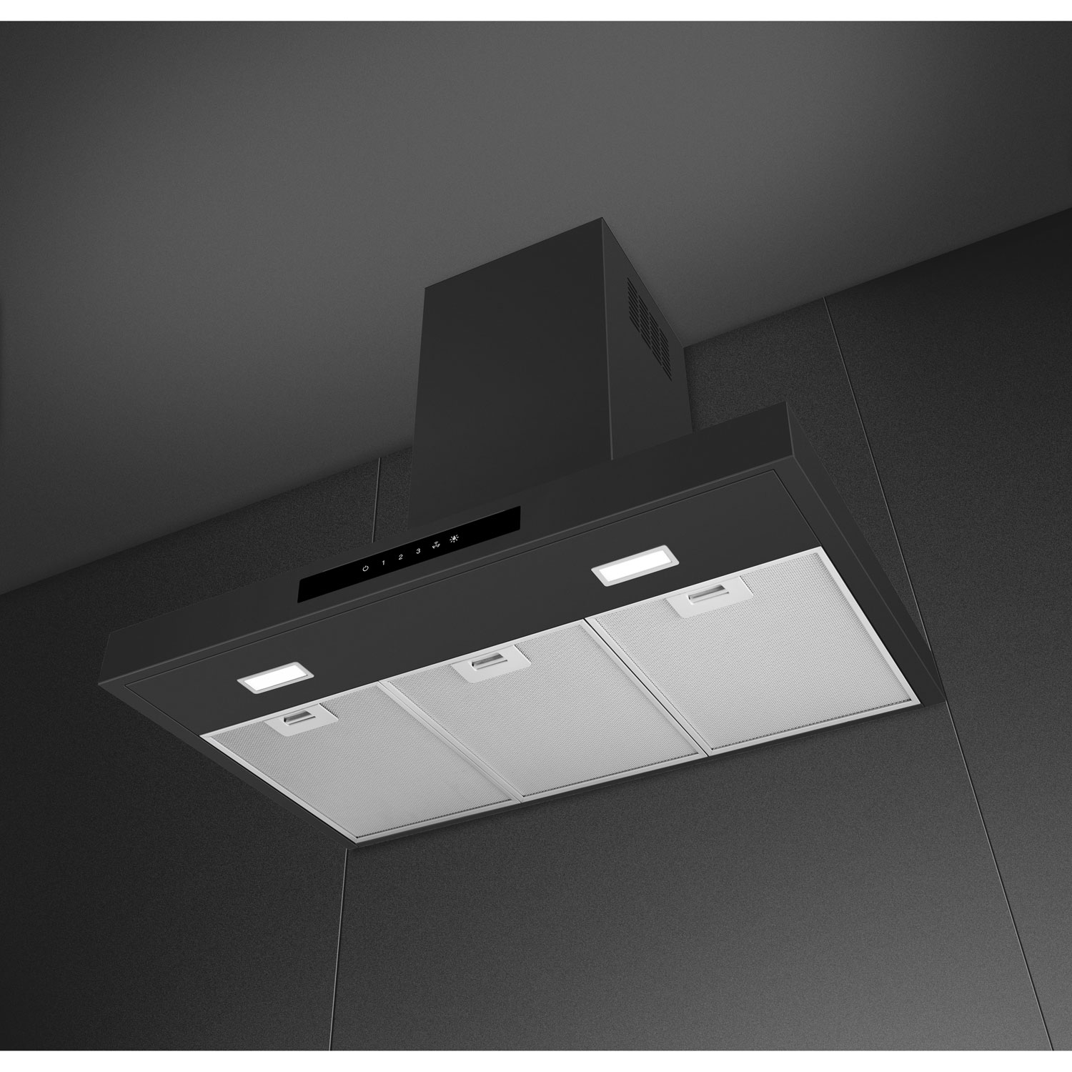 Hotte murale de 30 po de Smeg - Noir mat