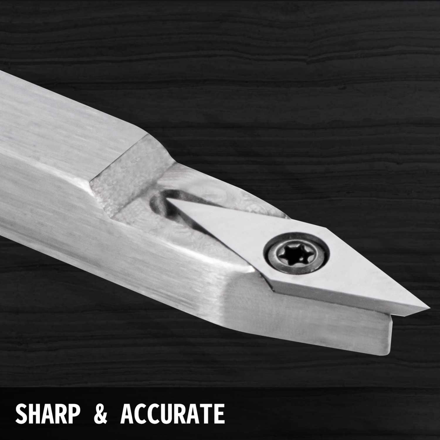 Outils de tournage en bois VEVOR 4 PCS pour Lathe, outils de tournage au carbure avec forme de diamant, coupe ronde, coupe carrée, ciseaux de tour