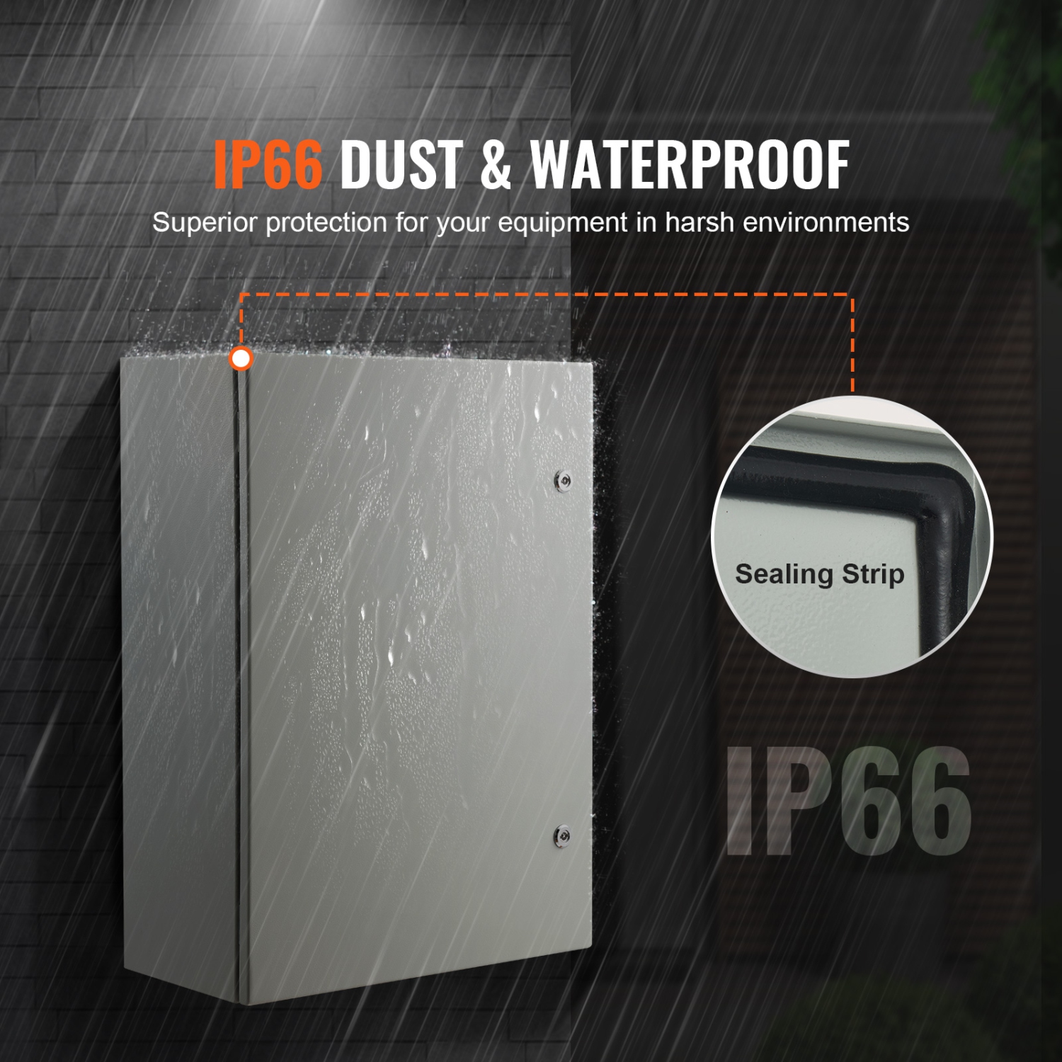 Boîtier électrique VEVOR 27,6 x 19,7 x 9,8&nbsp;po en acier laminé à froid, boîtier mural pour équipement électronique extérieur avec plaque de