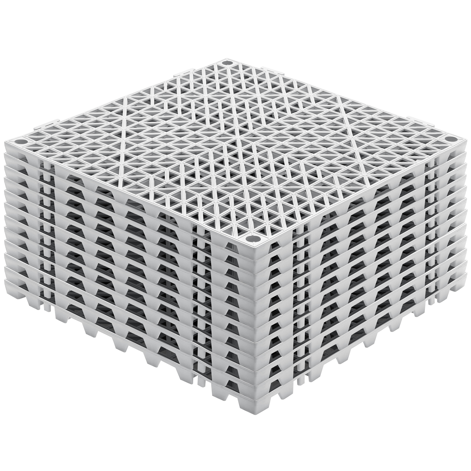 VEVOR 12 Pack Modular Interlocking Cushion, 12" x 12" Splicing Drainage Mats, Soft PVC Interlocking Drainage Floor Tiles, Non-Slip Drainage Holes for