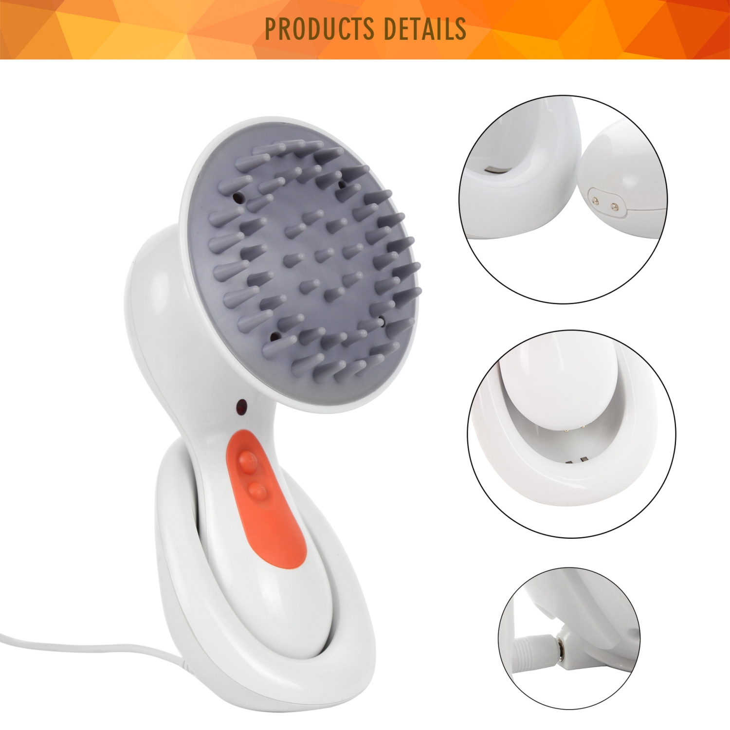 Head Massager Household Electric Kneading Waterproof Rechargeable Scalp Head Massager