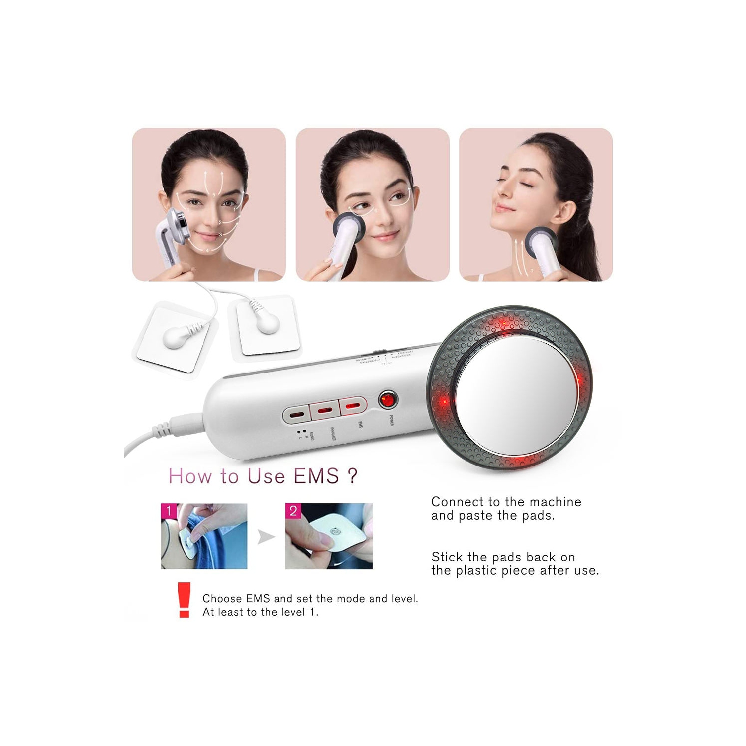 Appareil de massage infrarouge EMS ultrasonique, appareil de massage anti-graisse pour les jambes de bras, appareil de massage amincissant