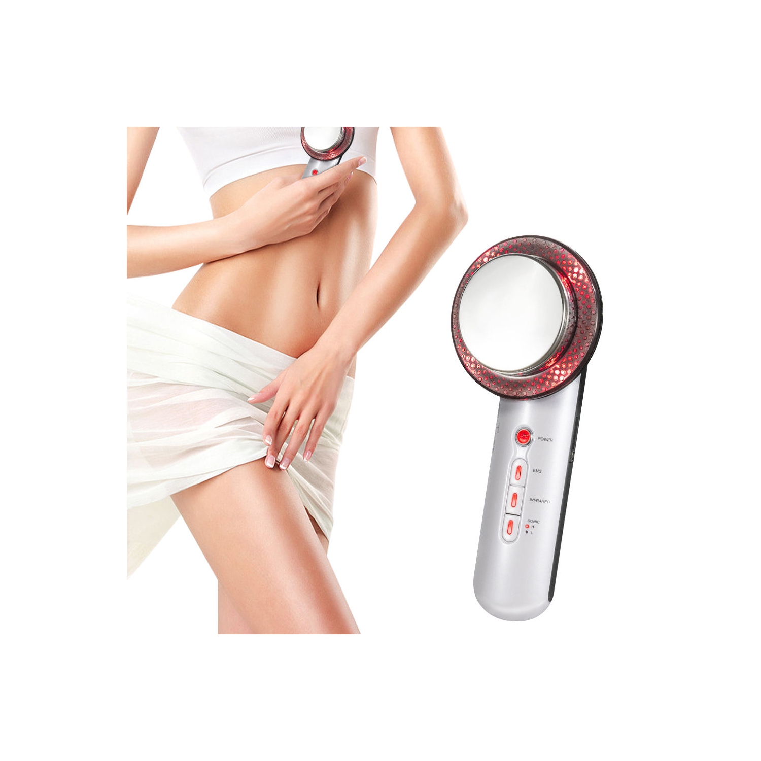 Appareil de massage infrarouge EMS ultrasonique, appareil de massage anti-graisse pour les jambes de bras, appareil de massage amincissant