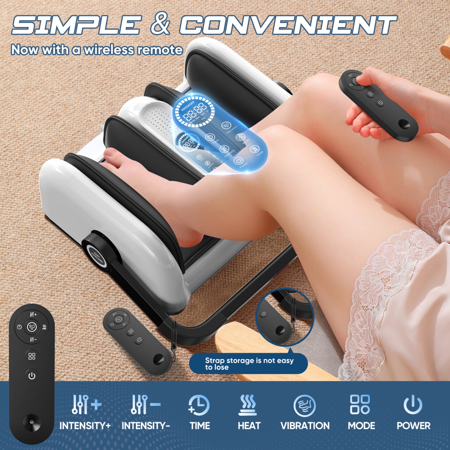 Appareil de massage shiatsu pour les pieds et les mollets Appareil de massage pour les pieds Appareil de massage automatique pour le pétrissage des