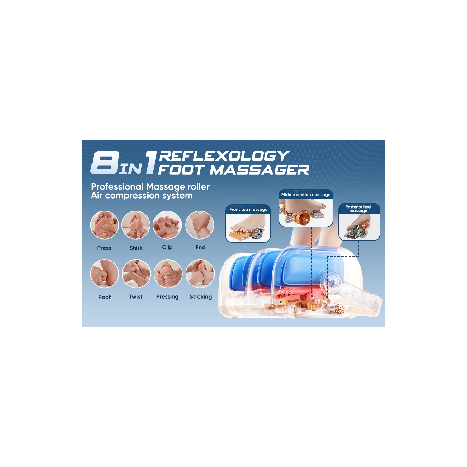 Appareil de massage shiatsu pour les pieds et les mollets Appareil de massage pour les pieds Appareil de massage automatique pour le pétrissage des