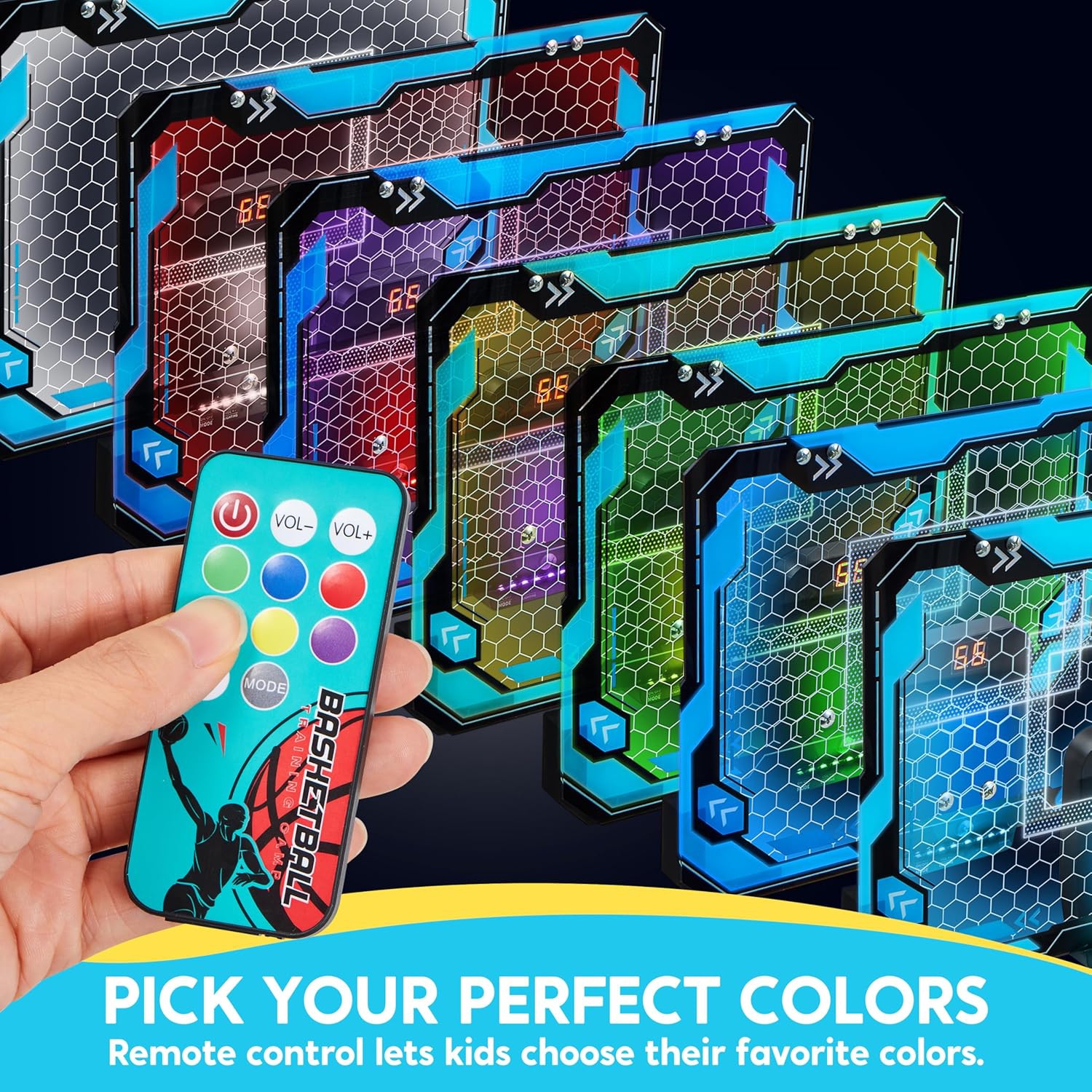 Panier de basket-ball pour enfants, mini panier de basketball intérieur avec 4 balles Jouets de basketball pour jouets de sport de 6 -14 ans, cadeau,