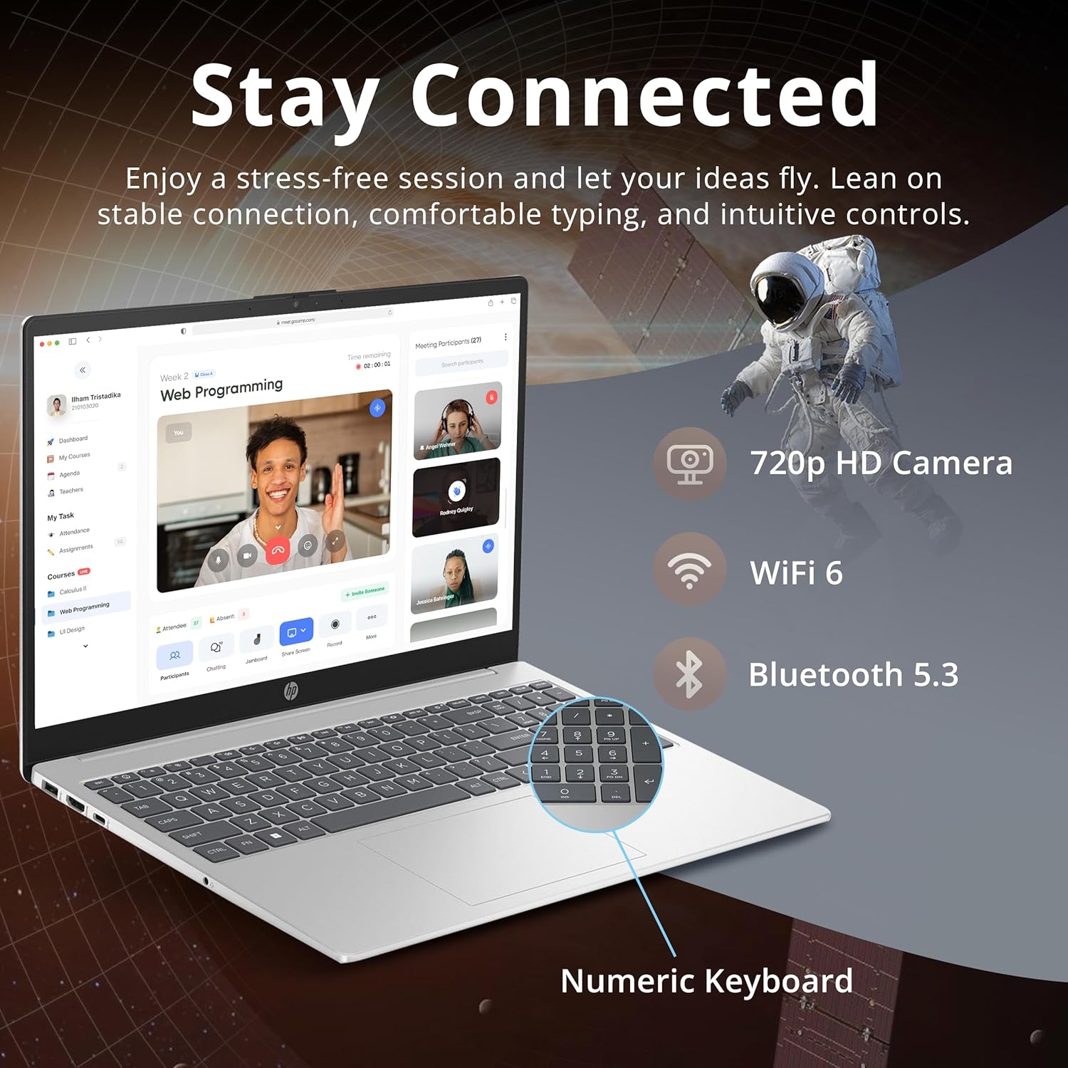 HP 15.6" HD Touchscreen Laptop, Intel i3-1315U,1.16TB Storage(1TB SSD + 160GB Docking Station Set), 32GB DDR4 RAM, Intel UHD Graphics, Num Pad, HD