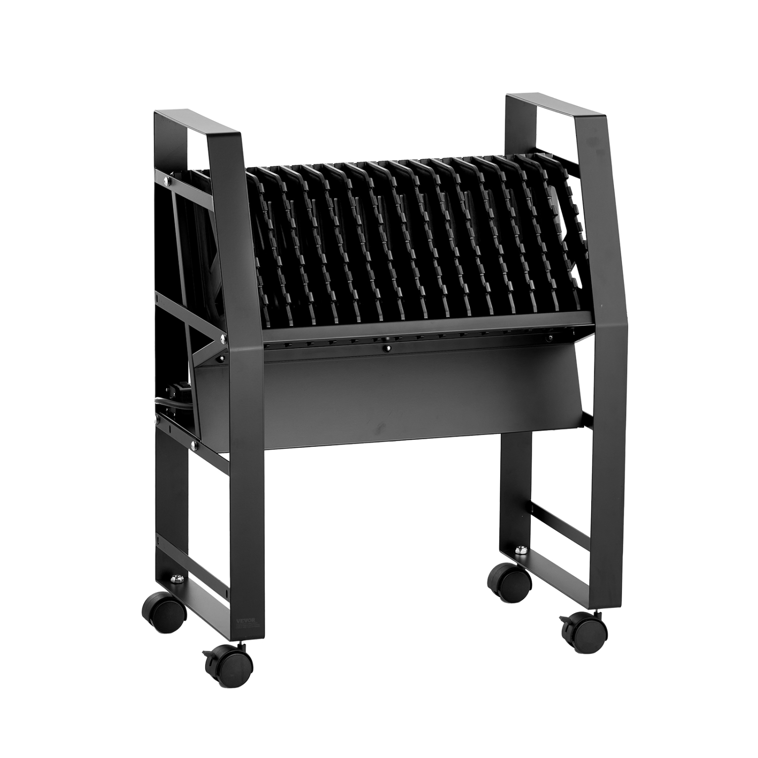 VEVOR 16 Device Mobile Open Charging Station, Charging Cart, Up to 15.6 in Screen Size, Office and Classroom Mobile Charging Cart, for Chromebook,