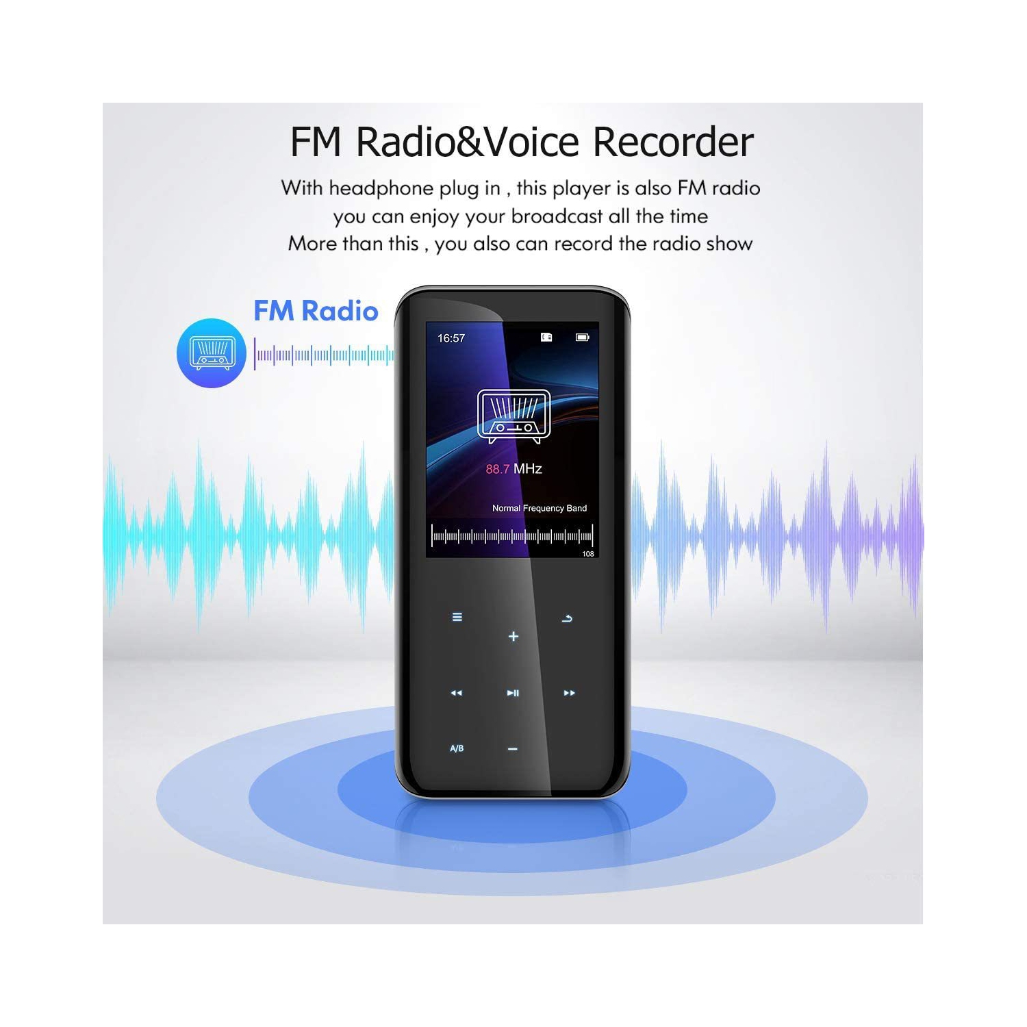 32GB Mp3 Player with Bluetooth 5.0 -Portable Digital Lossless Music MP3