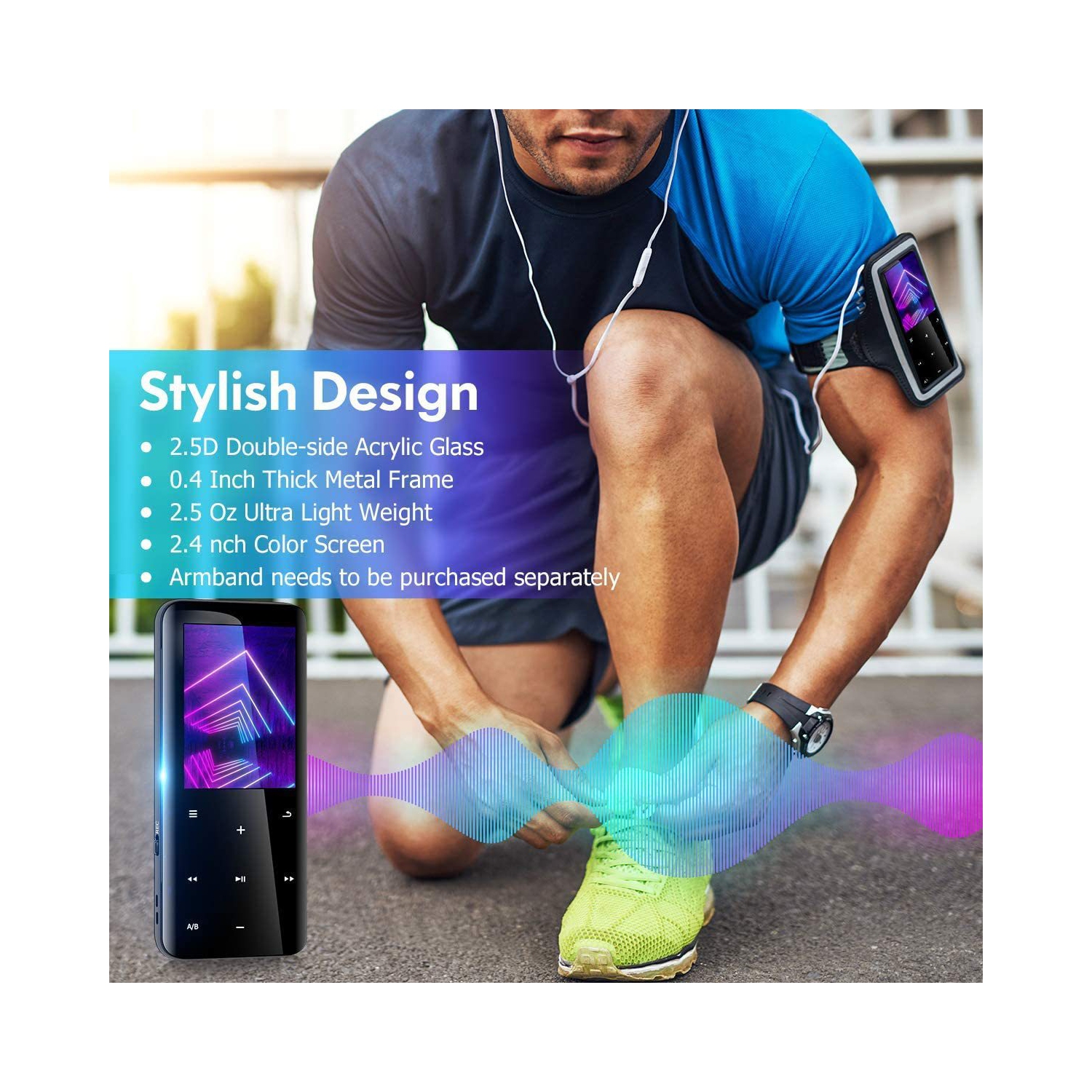 32GB Mp3 Player with Bluetooth 5.0 -Portable Digital Lossless Music MP3