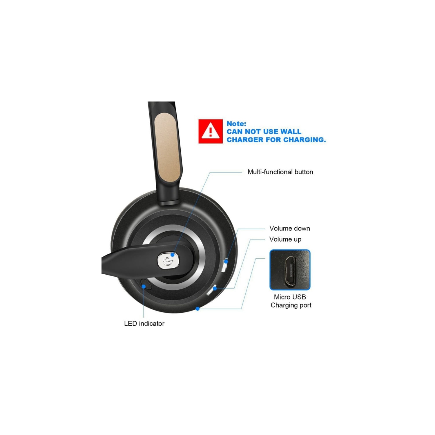 Casques d'écoute serre-tête à suppression du bruit pour le centre d'appels des conducteurs de camion