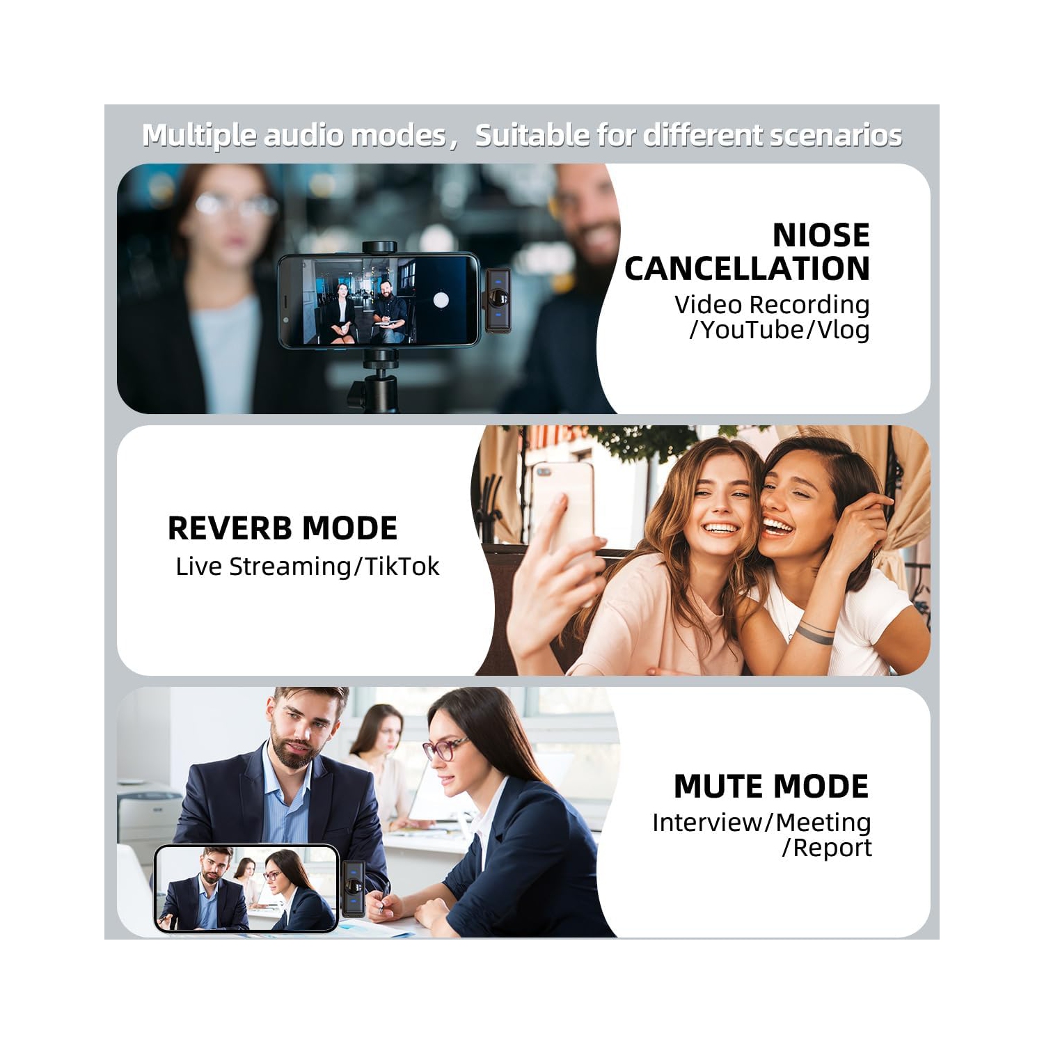 Professional Wireless Lavalier Microphone with Charging Case for iPhone 15 Android, Magnetic Clip-On Strong Noise Cancelling USB-C Microphone for