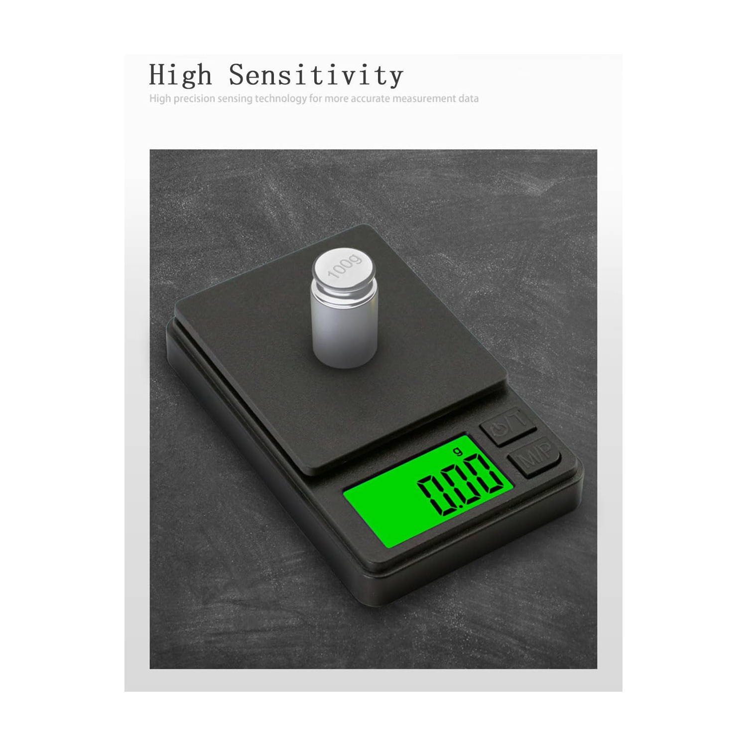 New Green Backlight Balance Pocket Scale, 500g Jewelry Scale 0.01 Carat Scale, Palm Electronic Scale, Kitchen Scale Digital Mini Scale, Black
