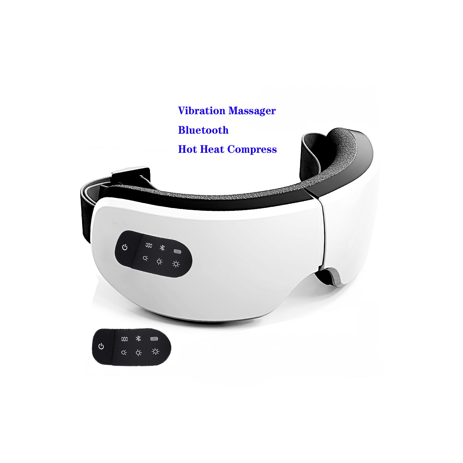 Smart Eye Massager, Rechargeable Voice, Hot Compress Eye Mask All-in-One Massager, Relieves Dry Eyes/Eye Fatigue, 4-Level Hot Compress + Bluetooth