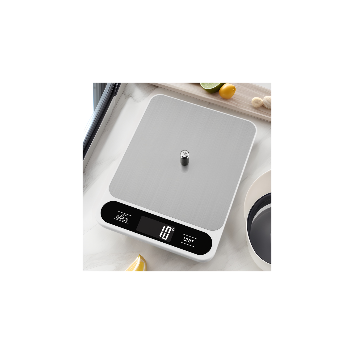 Balance électronique domestique, balance alimentaire 5&nbsp;kg, balance de poids en grammes précise, petite balance électronique portative, acier