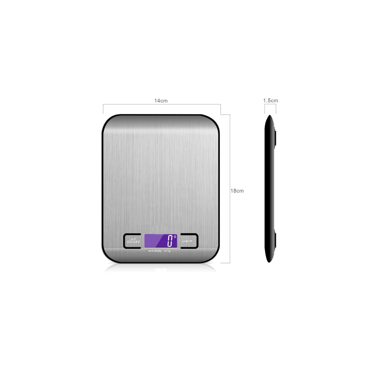 Balance électronique rechargeable en acier inoxydable, balance électronique de cuisine 10&nbsp;kg, balance alimentaire domestique, balance de cuisine