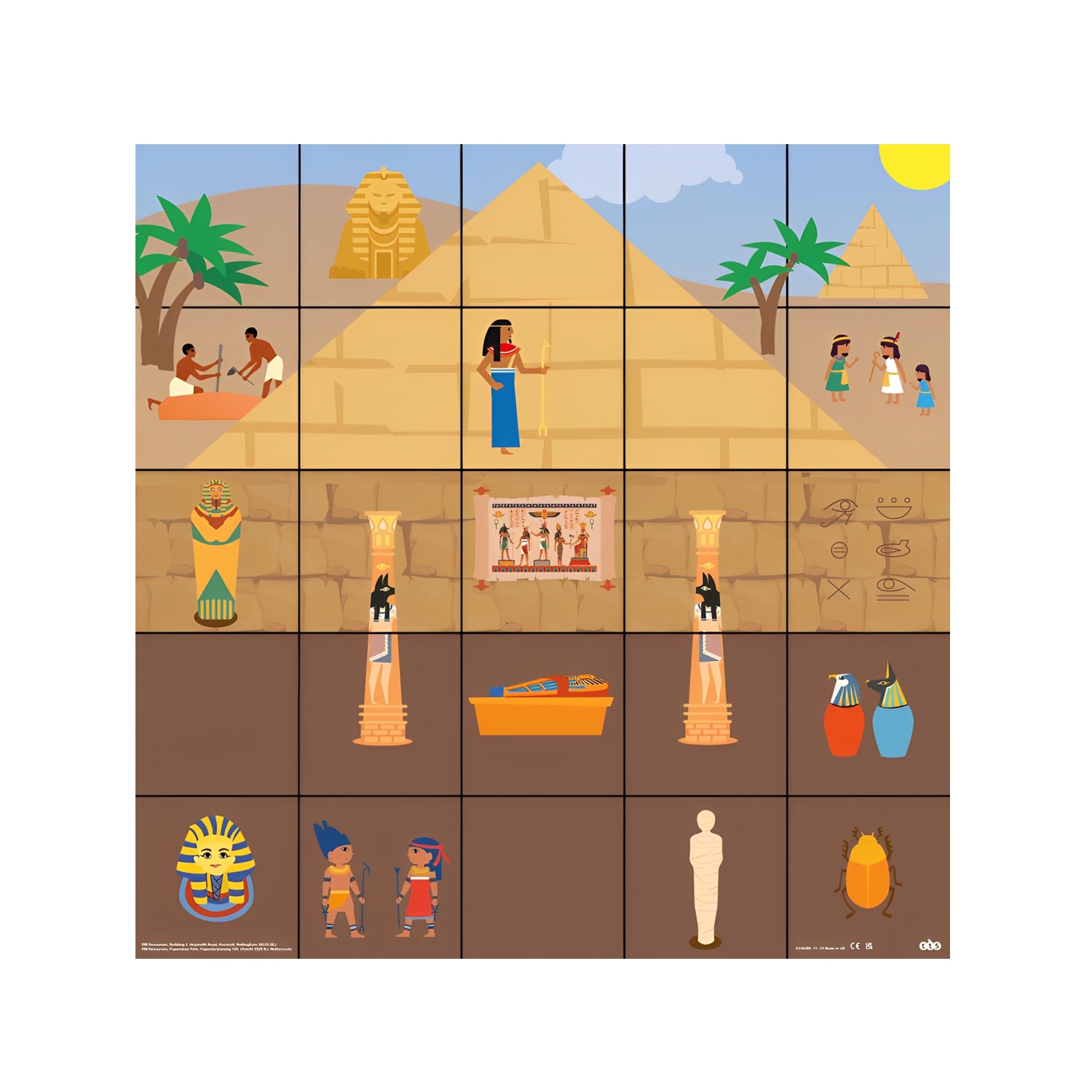 Loti-Bot Ancient Egypt Mat - STEM Coding & Learning Playmat for Kids - Educational History, Geography & Programming Activity Mat for Home & Classrooms