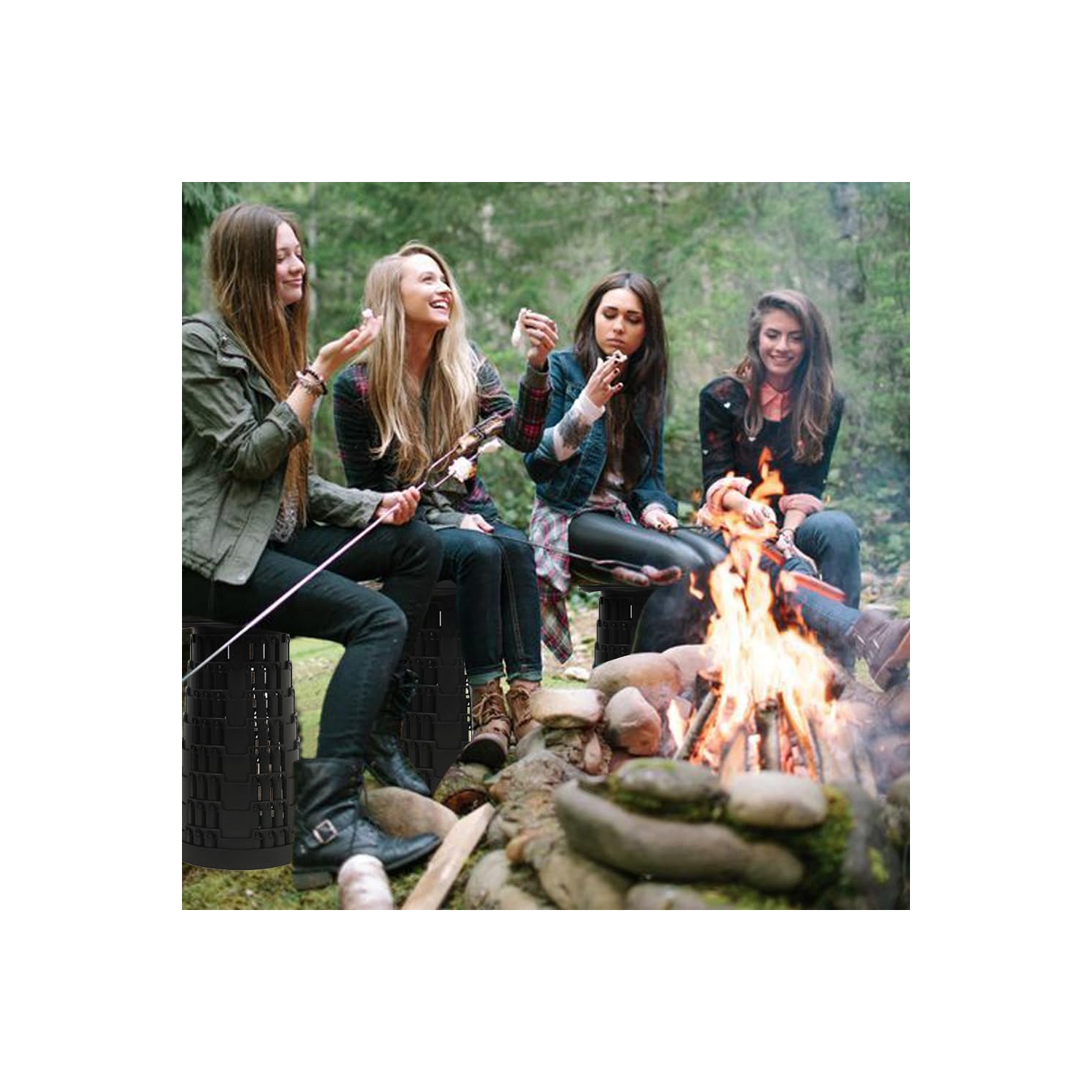 Tabouret pliant de voyage, léger, robuste, réglable, tabouret portatif Convient au camping extérieur, voyage