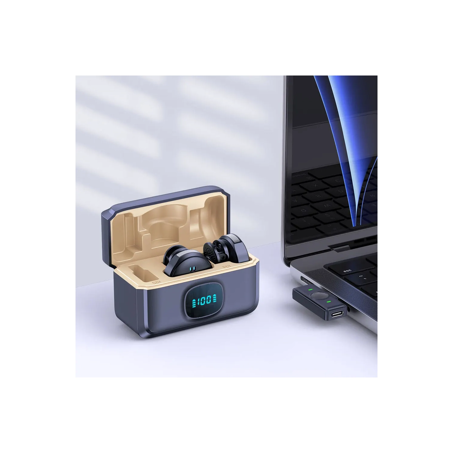 Micro-cravate sans fil, connexion magnétique, microphone d'enregistrement audio et vidéo, interface de type C, compatible avec les téléphones mobiles