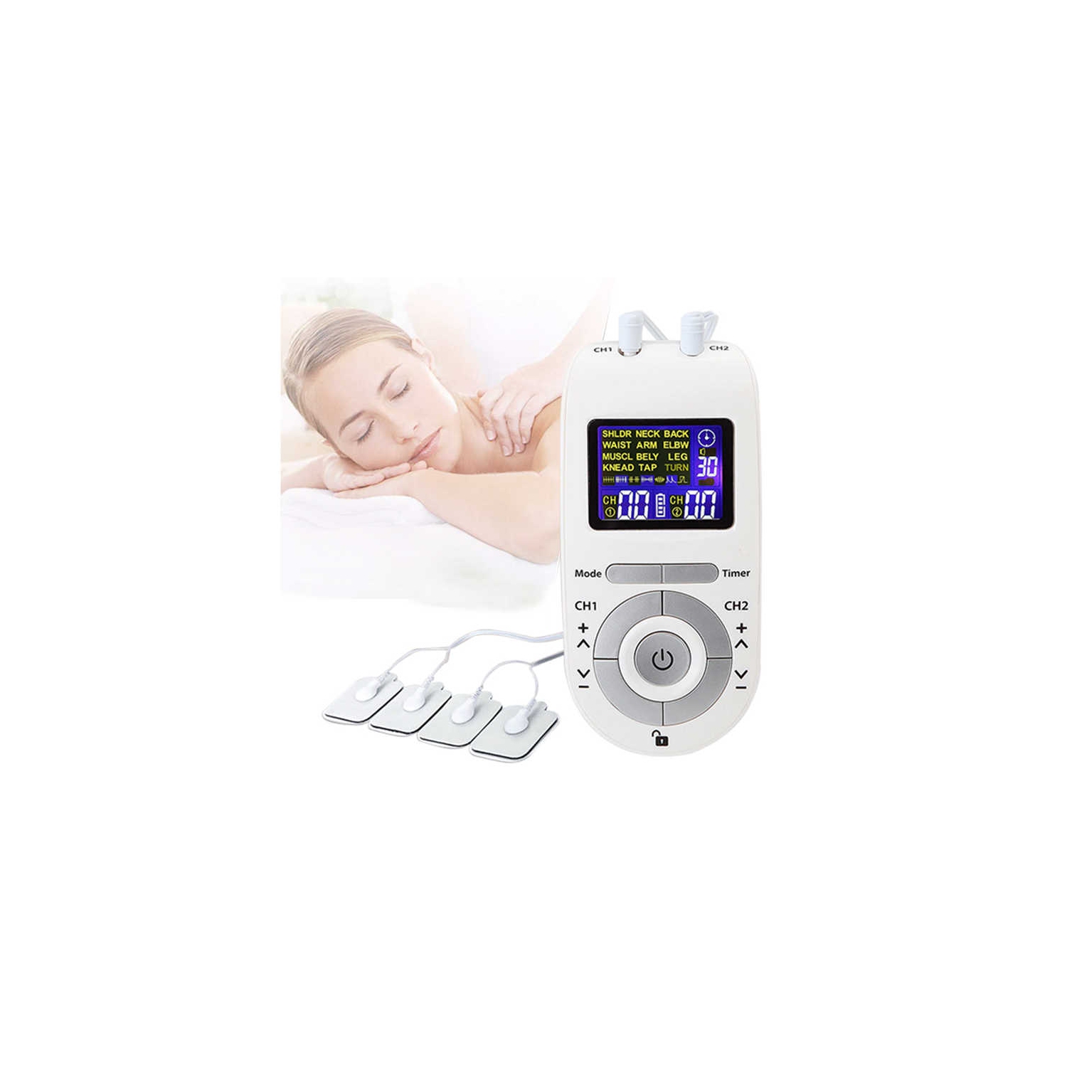 EMS electronic physiotherapy digital meridian pulse electrotherapy massager