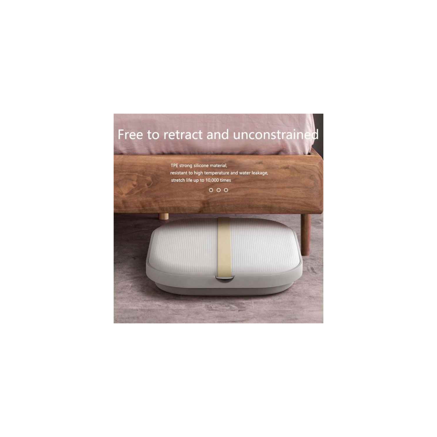 Bain de pieds pliant Isolation pour le bain de pieds Masseur pour le bain de pieds Température constante 48 degrés Rose JST.3