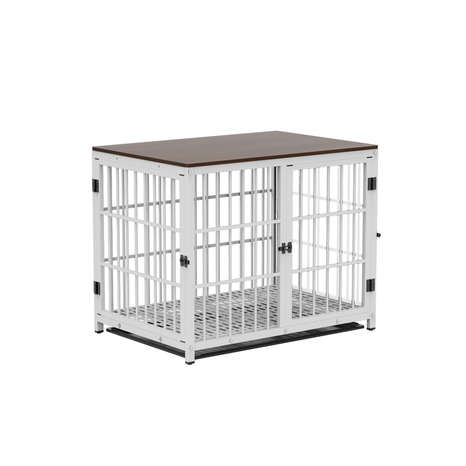 BingoPaw Heavy Duty Dog Crate Furniture for Large and Medium Dogs, Decorative Pet House End Table, Indoor Wooden Cage Kennel with 3 Doors, 36"L x