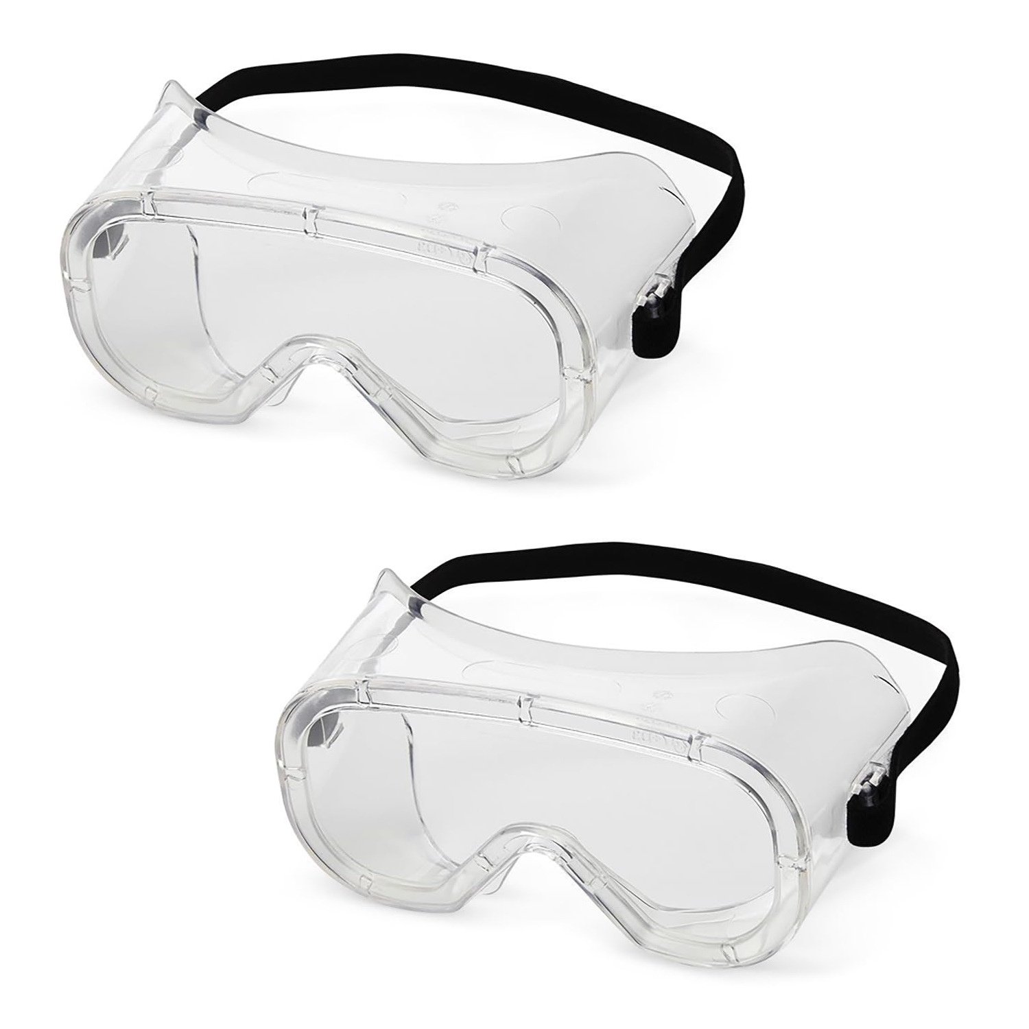 Non Vented Anti-Fog/Anti-Splash Safety Goggles - 10 Pack