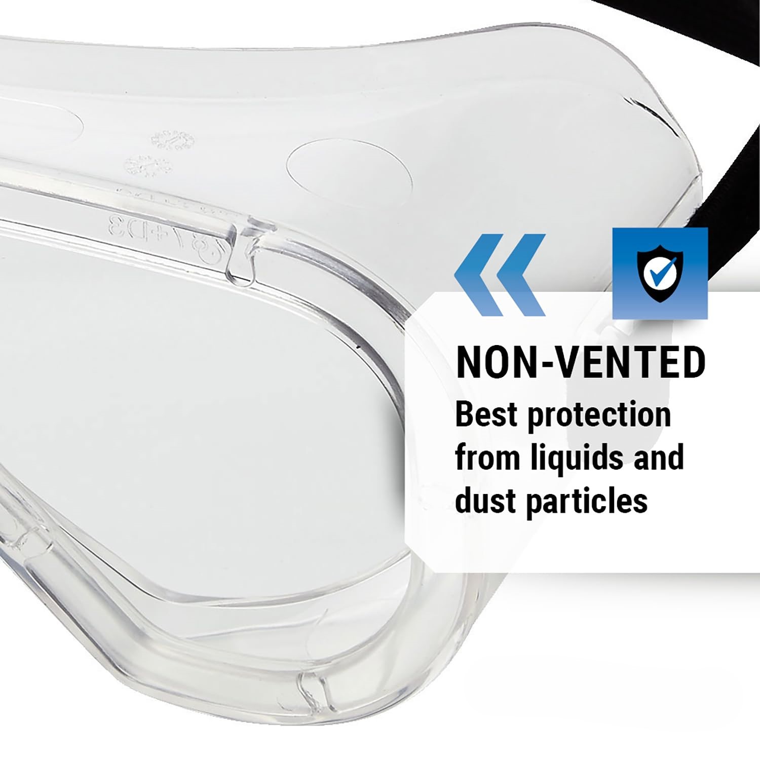 Non Vented Anti-Fog/Anti-Splash Safety Goggles - 10 Pack