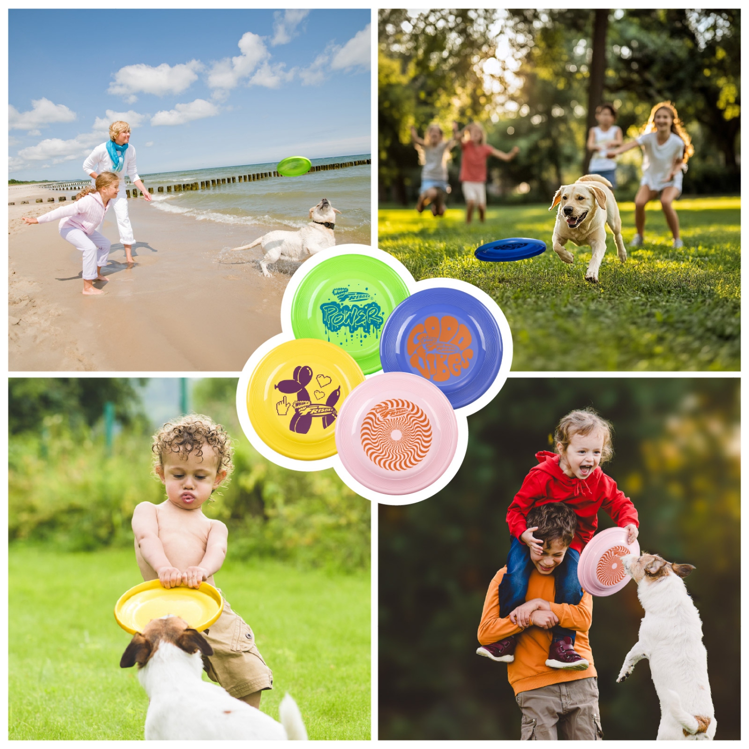 WHAM-O – Ensemble de 4 disques volants Frisbee Fastback, jouet léger pour chiens de 9,35 po pour joueurs professionnels - 100 g