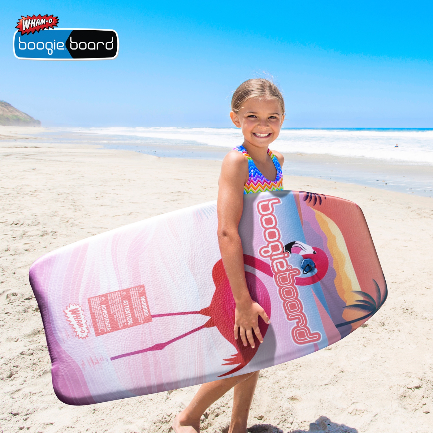WHAM-O – Planche Boogie Board, 33&nbsp;po, légère avec dragonne, housse en fibre de verre pour adultes débutants, paq. 2 - flamant rose