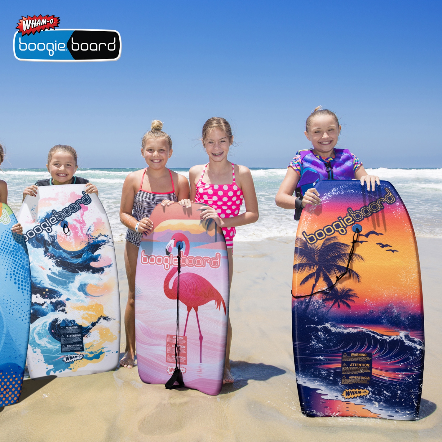 WHAM-O – Planche Boogie Board 37&nbsp;po avec dragonne en fibre de verre pour adolescents 5 ans et plus, adultes, 2/pqt – Plage/vague