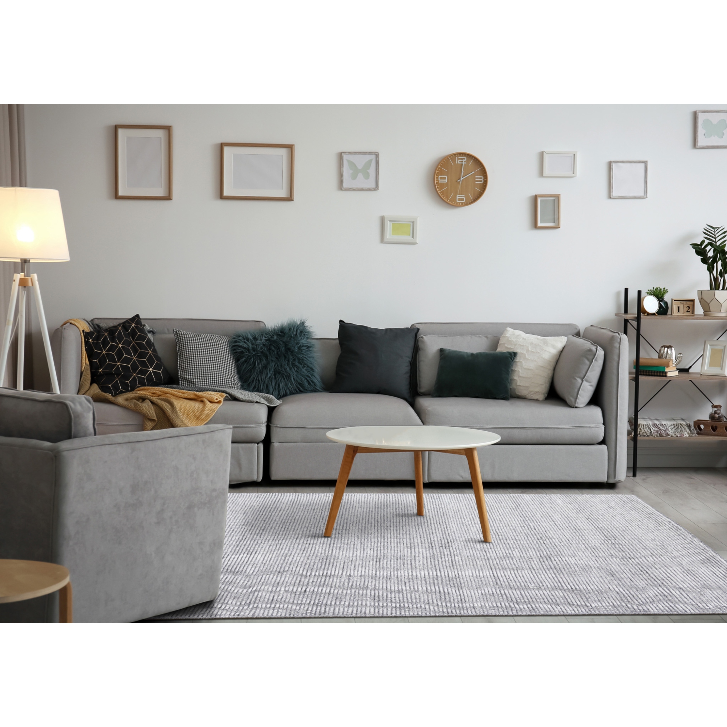 Rug Branch Spots Indoor Area Rug, Cream Grey , Contemporary Modern - Living Room, Bedroom, Dining Room, and Kitchen