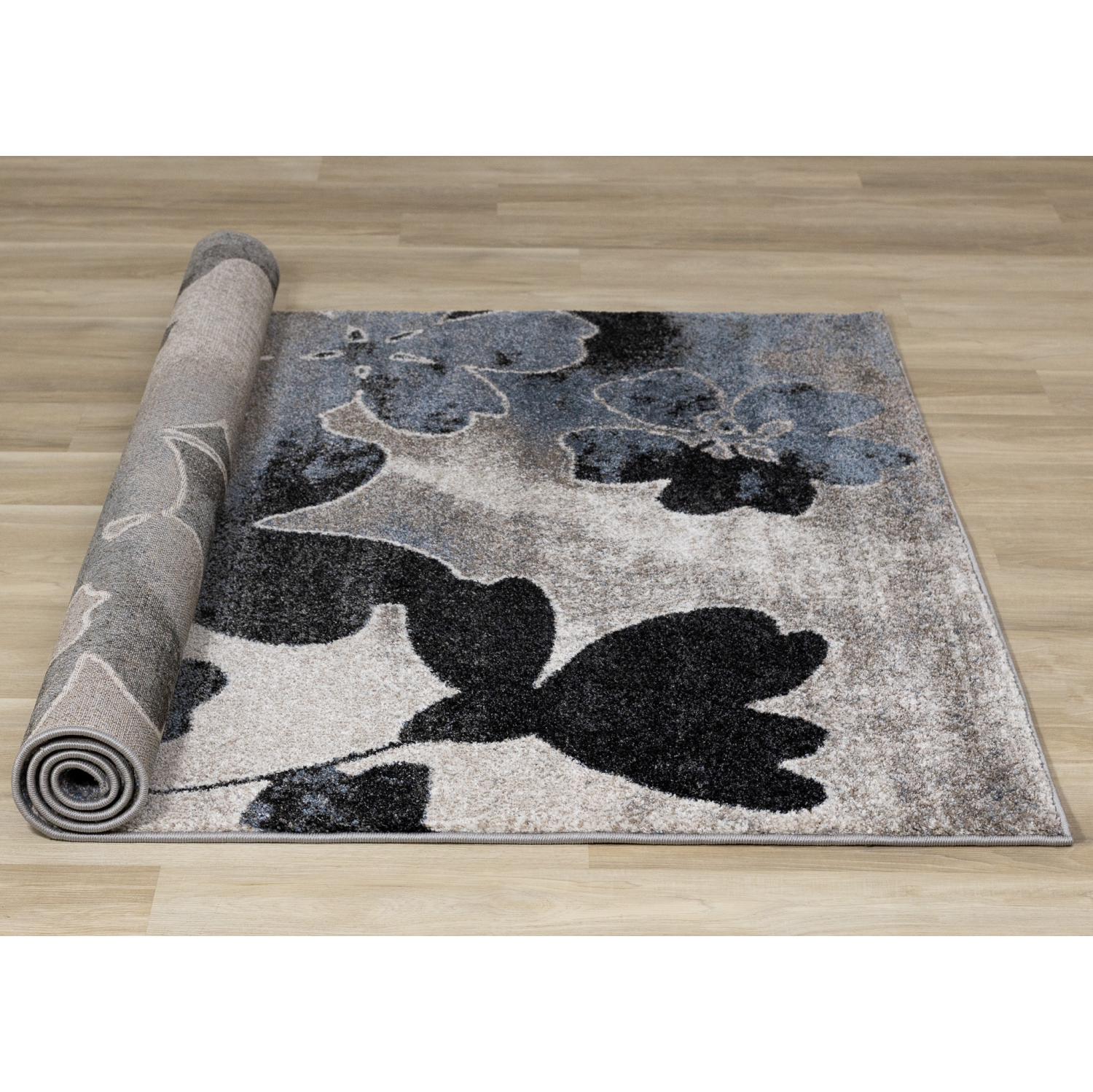 Rug Branch Botanical Indoor Area Rug, Blue Cream , Contemporary Modern - Living Room, Bedroom, Dining Room, and Kitchen