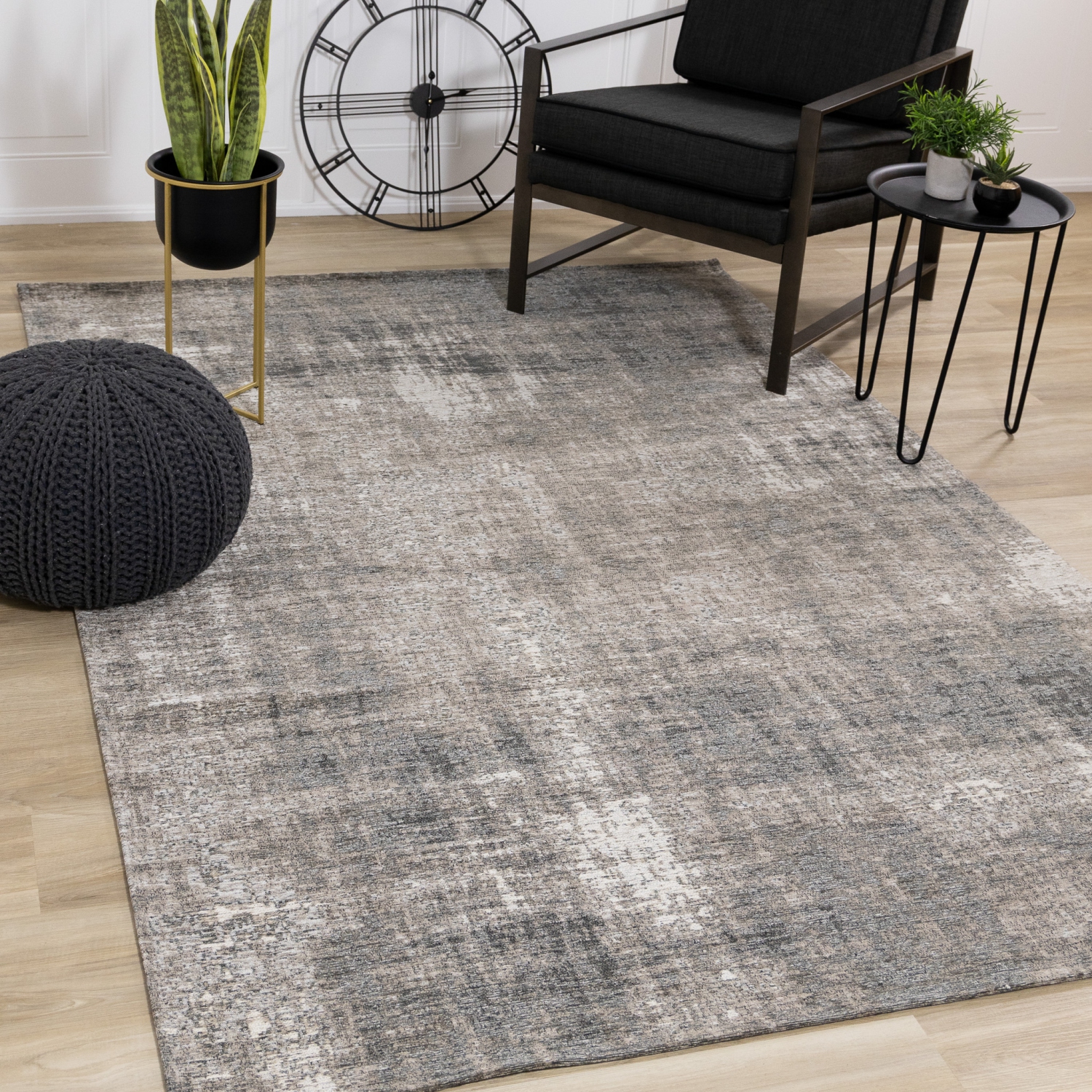 Rug Branch Organic Indoor Area Rug, Grey , Contemporary Modern - Living Room, Bedroom, Dining Room, and Kitchen