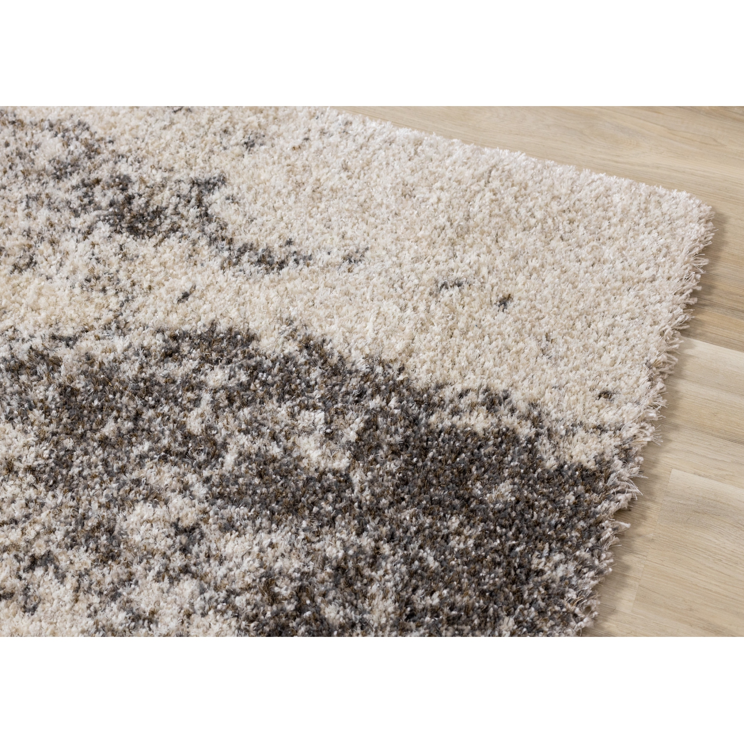 Rug Branch Distressed Indoor Area Rug, Cream Brown , Contemporary Modern - Living Room, Bedroom, Dining Room, and Kitchen