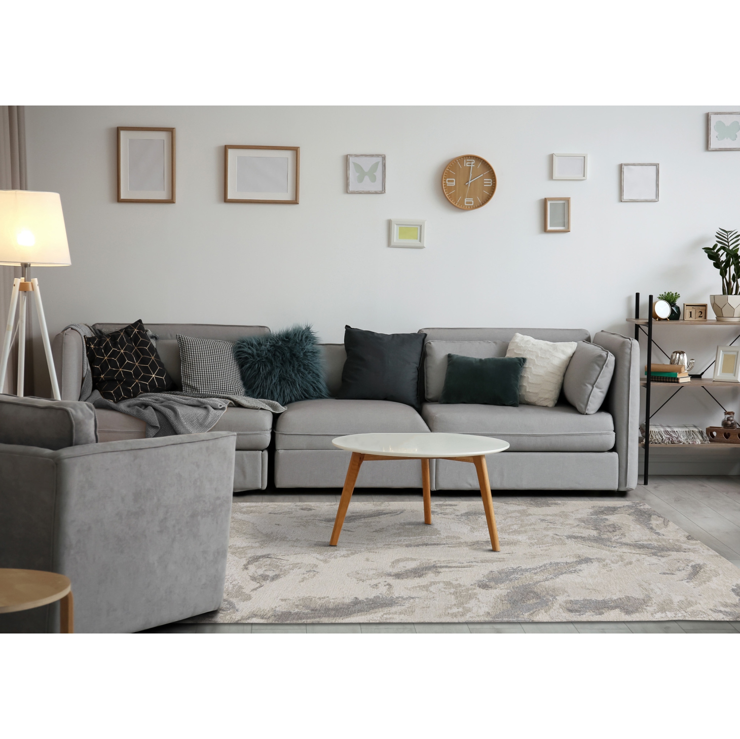 Rug Branch Organic Indoor Area Rug, Cream , Contemporary Modern - Living Room, Bedroom, Dining Room, and Kitchen