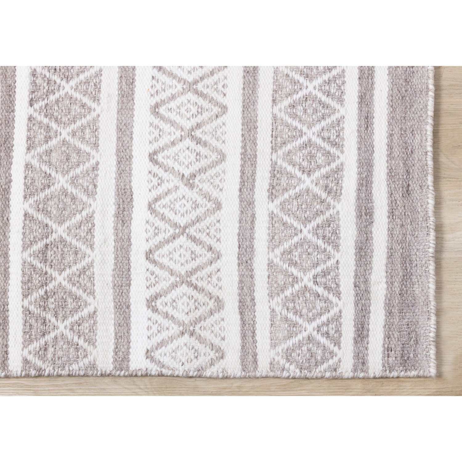 Rug Branch Geometric,Stripes,Tribal/Southwestern Indoor Area Rug, Cream Grey , Contemporary Modern - Living Room, Bedroom, Dining Room, and Kitchen