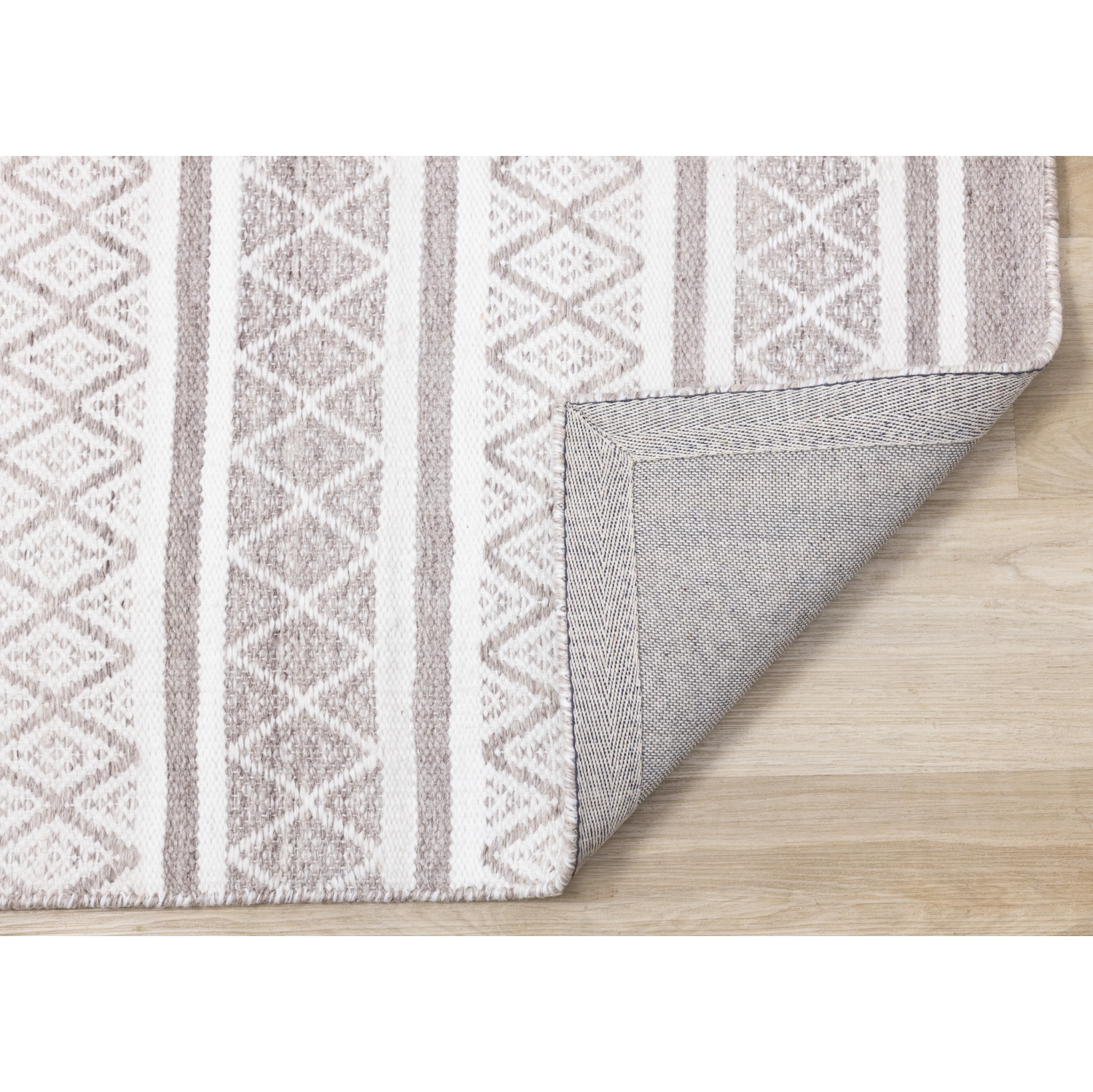 Rug Branch Geometric,Stripes,Tribal/Southwestern Indoor Area Rug, Cream Grey , Contemporary Modern - Living Room, Bedroom, Dining Room, and Kitchen