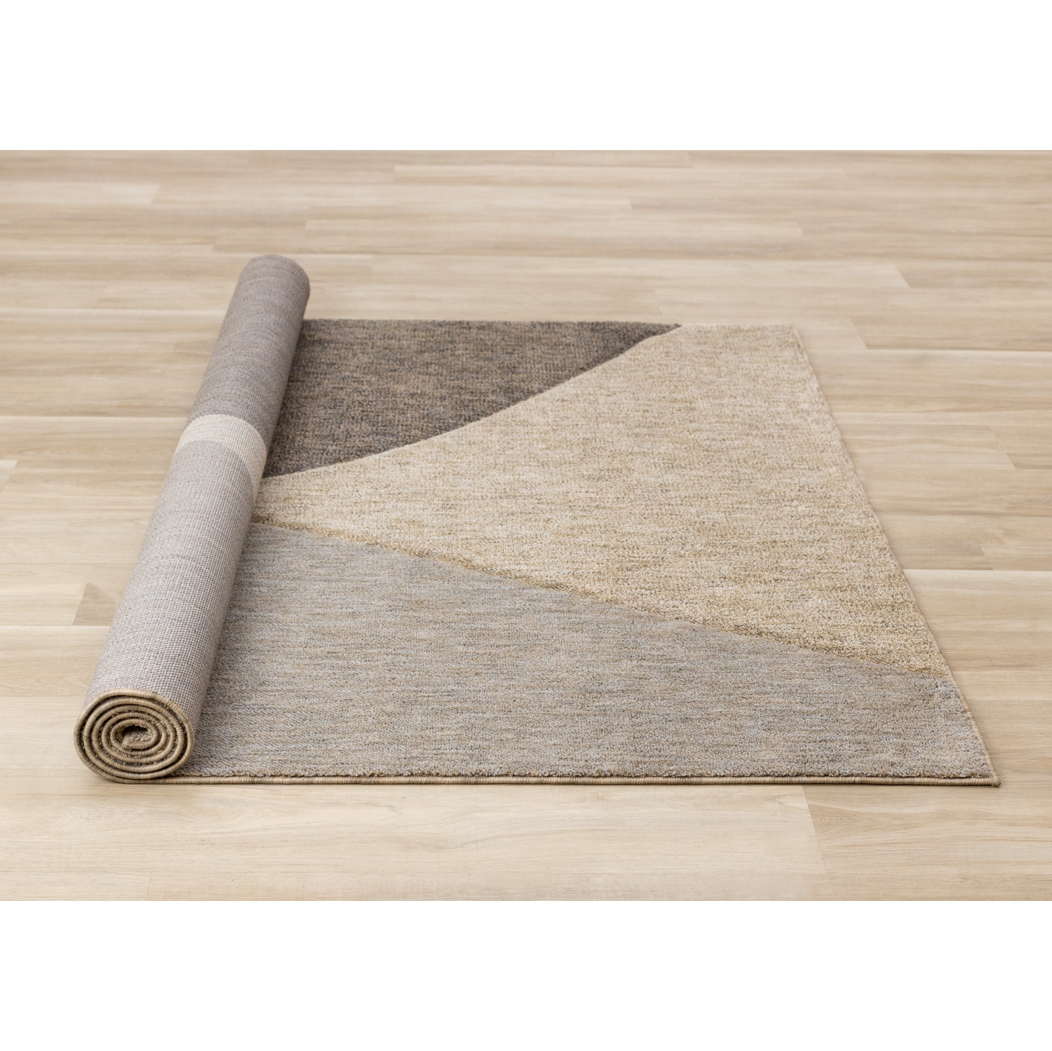 Rug Branch Geometric,Tonal/Solid Indoor Area Rug, Beige Grey , Contemporary Modern - Living Room, Bedroom, Dining Room, and Kitchen