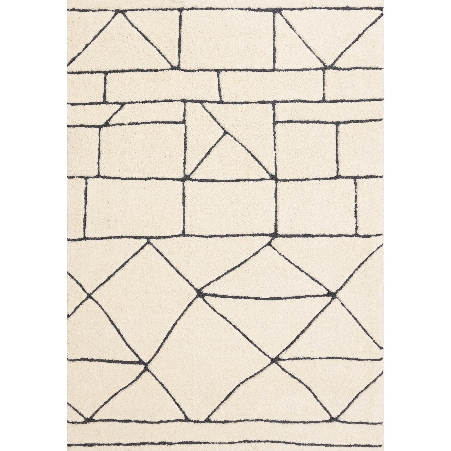 Rug Branch Geometric,Trellis Indoor Area Rug, Cream Cream , Contemporary Modern - Living Room, Bedroom, Dining Room, and Kitchen