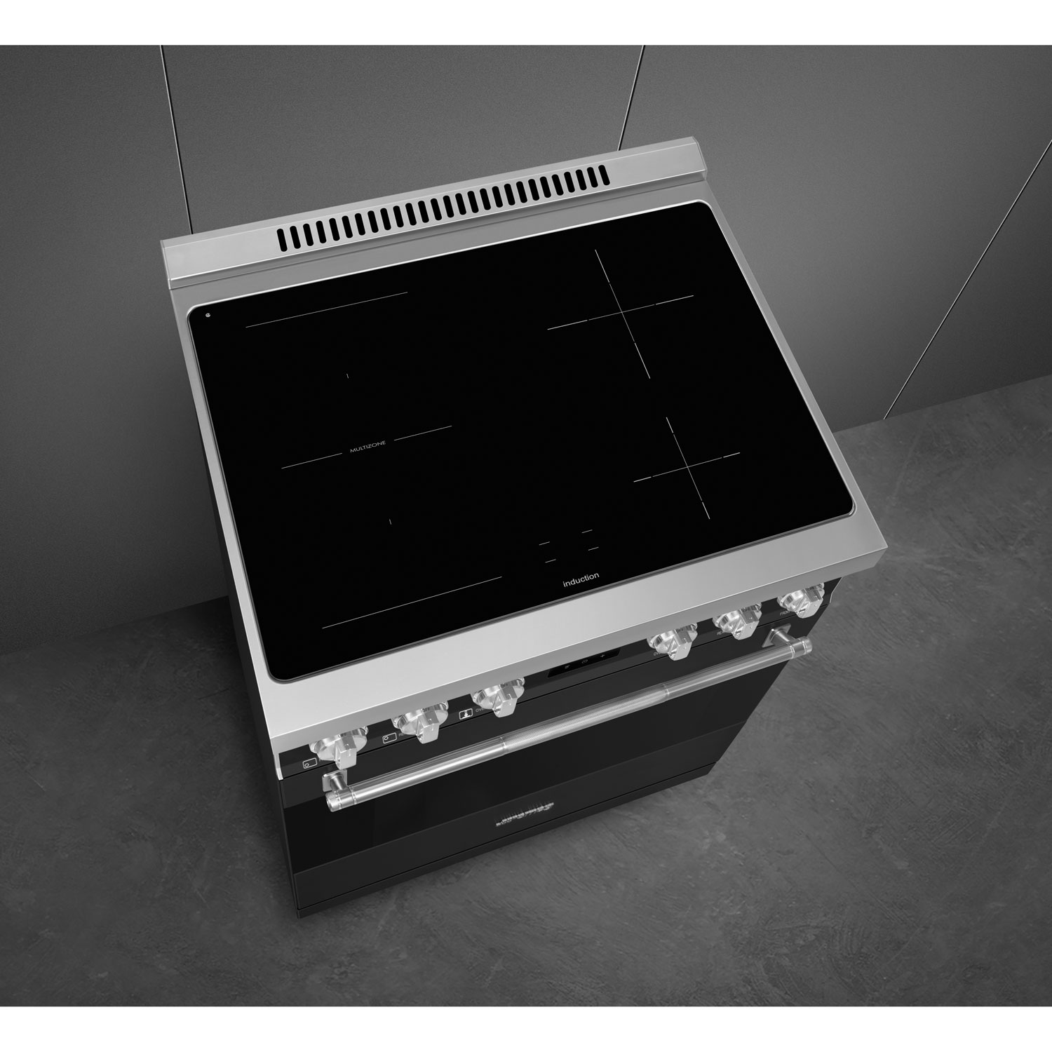 Smeg 30" 4.06 Cu. Ft. True Convection Slide-In Induction Range - Matte Black