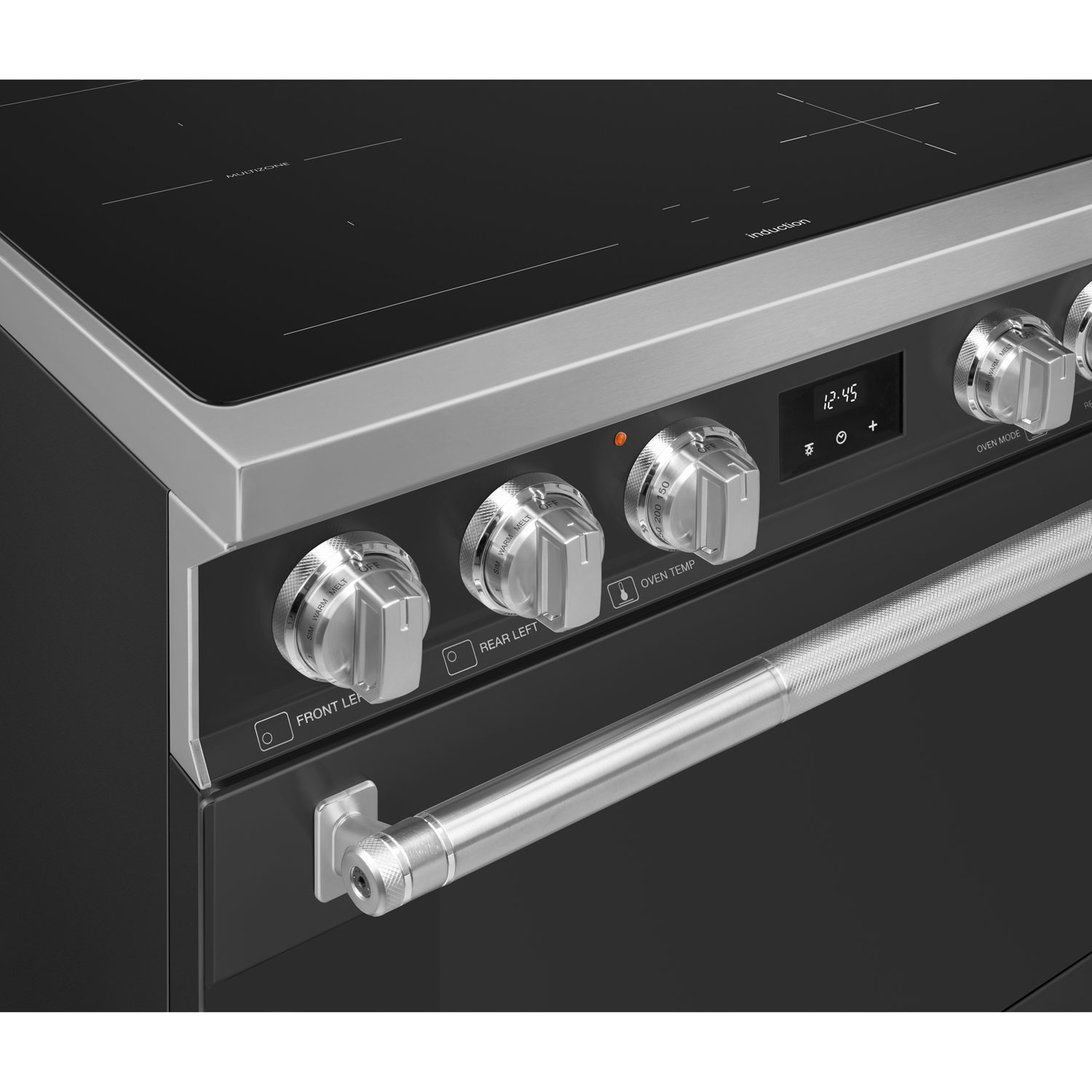 Smeg 30" 4.06 Cu. Ft. True Convection Slide-In Induction Range - Matte Black