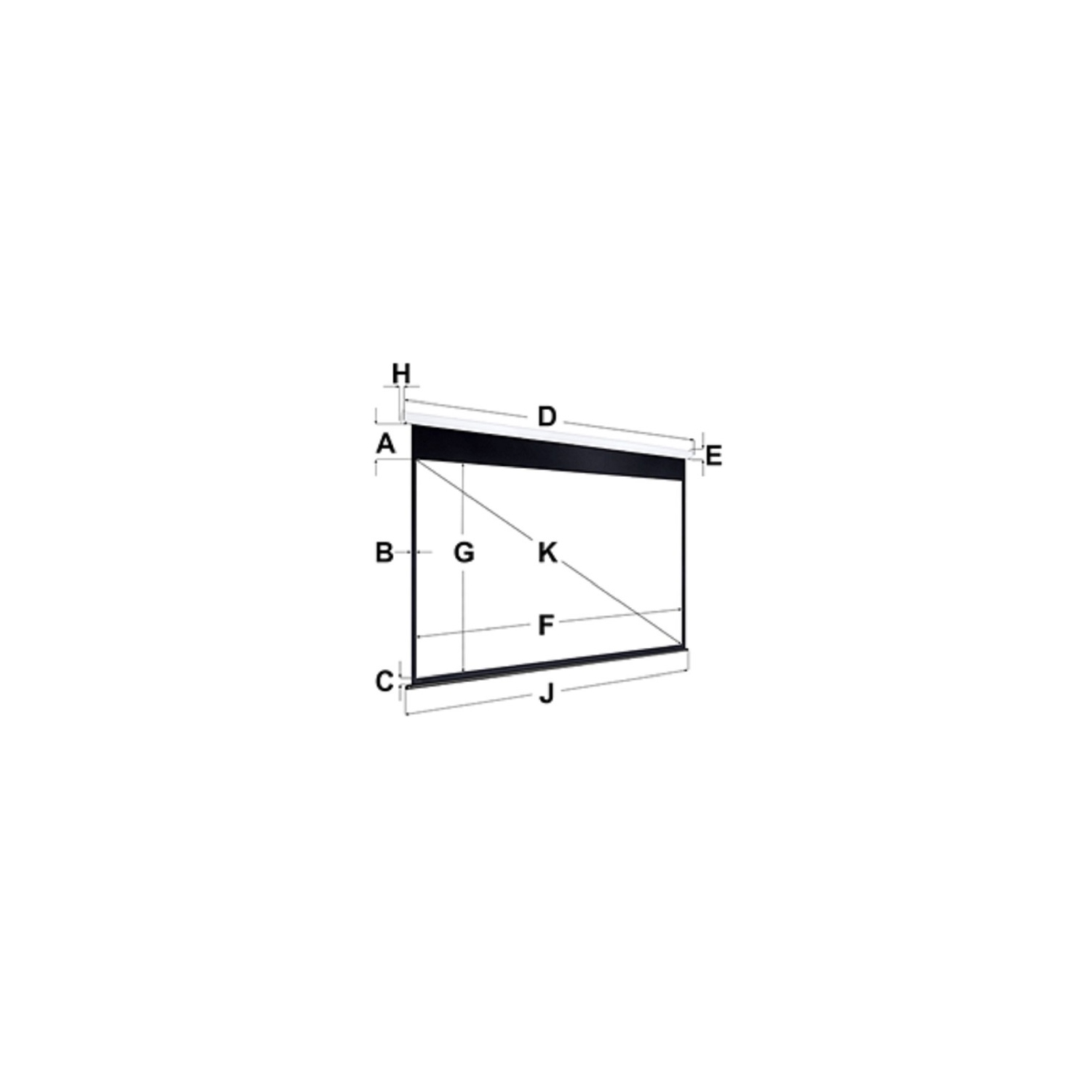 eGalaxy Projector Screen Manual Pull Down 135 Inch, PSM135A