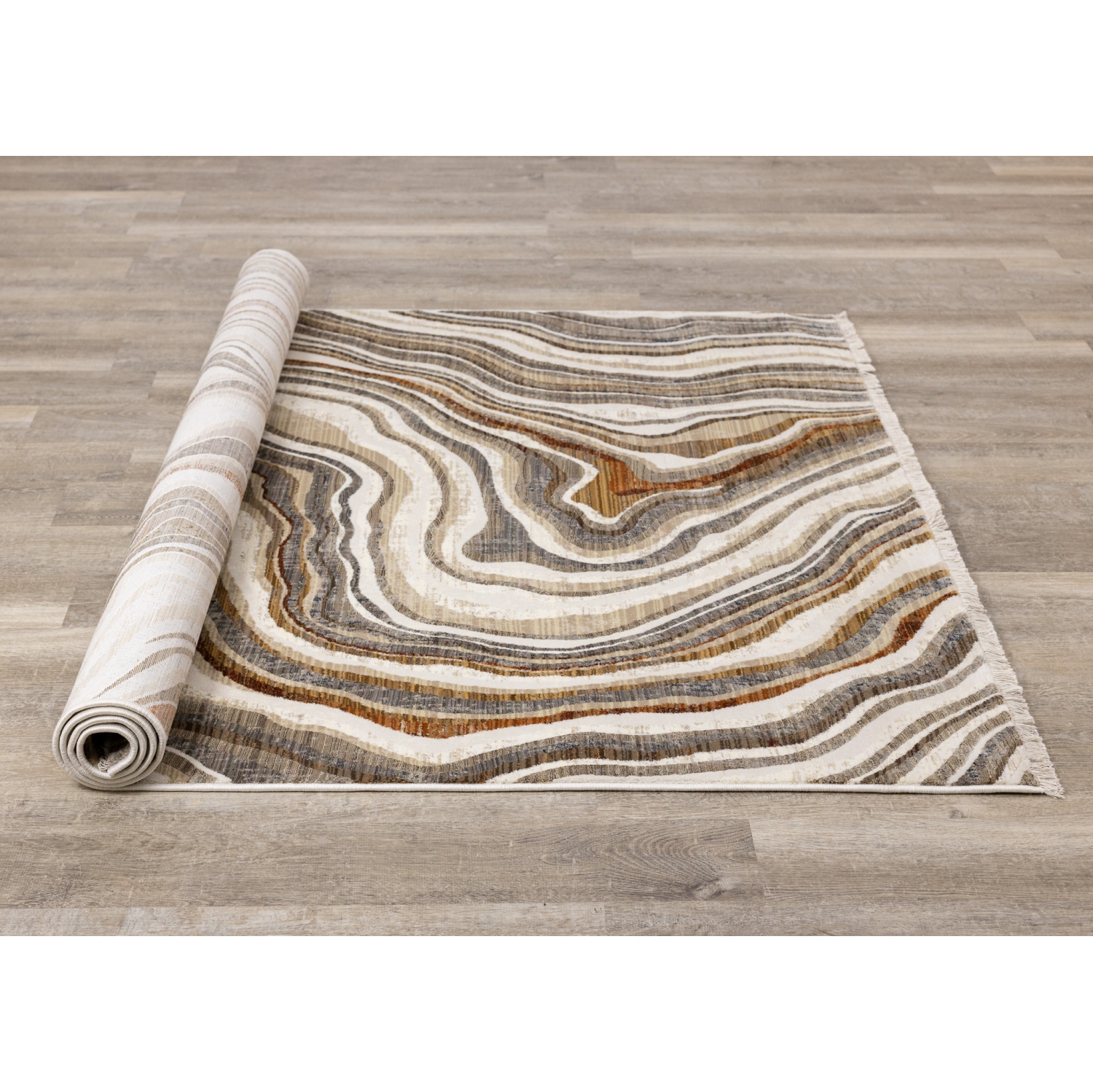 Tapis d'intérieur biologique Branch, beige crème , contemporain moderne - salon, chambre, salle à manger et cuisine