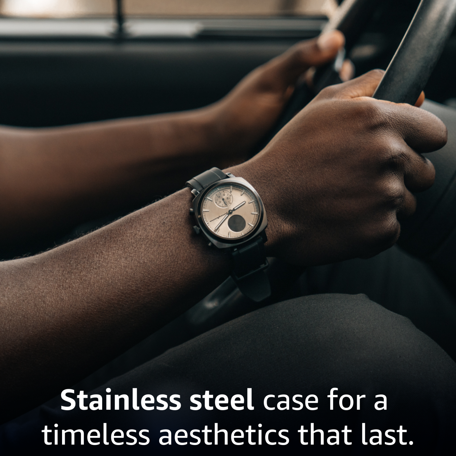 pininfarina Senso Sport 44mm Smartwatch - Analogue Watch with Digital Display, Tracks Heart Rate, Steps, Calories, Sleep, Fitness - Mercure Grey