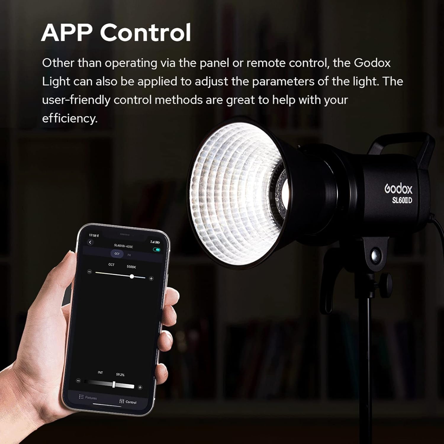 Boîte ouverte - Lampe d'appoint portative Studio LED pour photographie 70&nbsp;W SL60IID de Godox