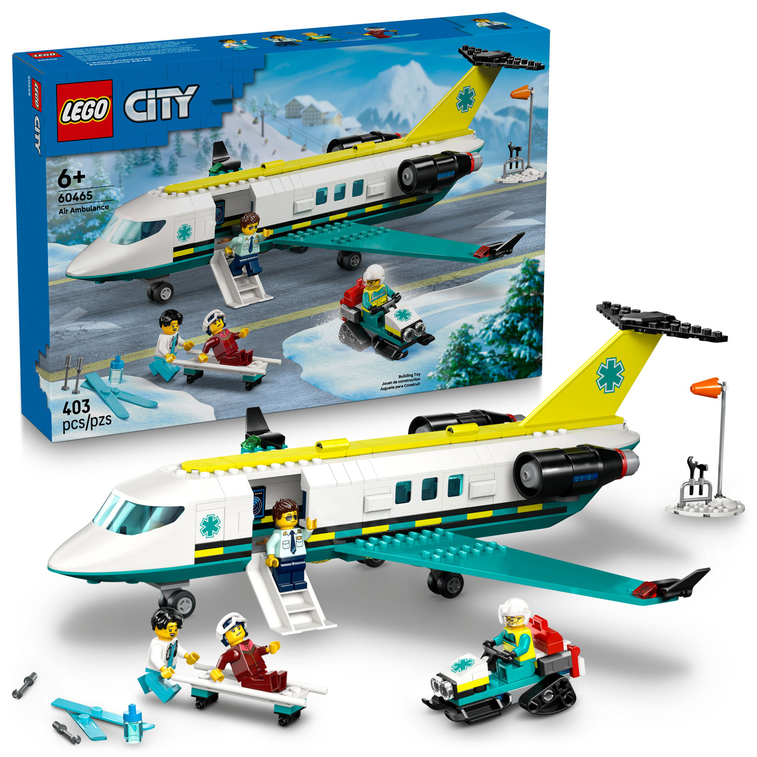 LEGO City Big Vehicles : L'avion-ambulance d'urgence - 403 pièces
