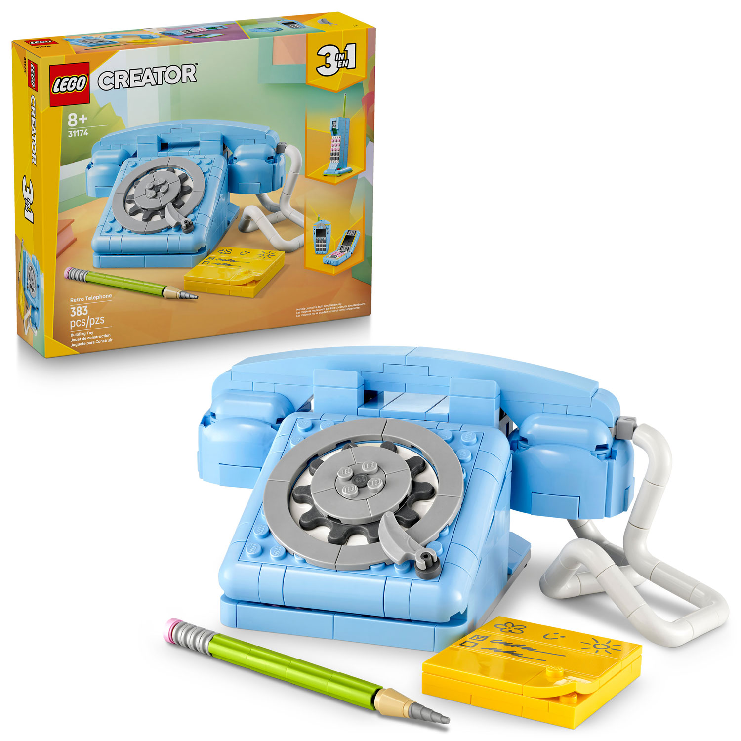 LEGO Creator : Le téléphone rétro 3-en-1 - 383 pièces